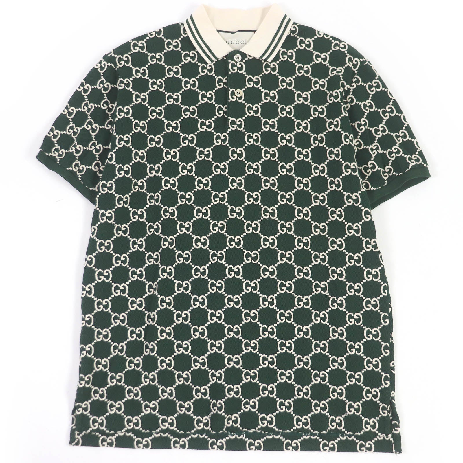 Gucci GG Logo Polo Shirt Green S