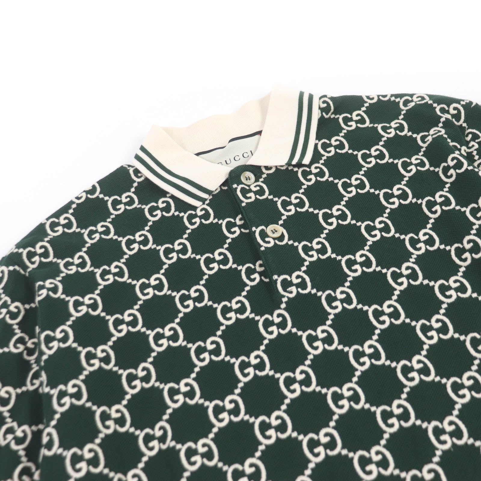 Gucci GG Logo Polo Shirt Green S