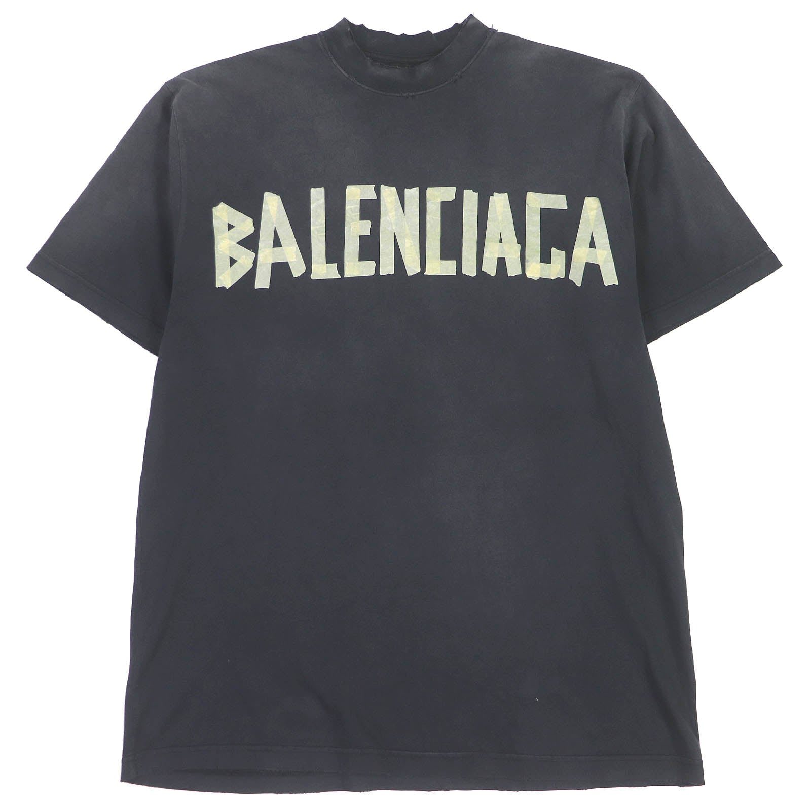 Balenciaga Distressed Tape Logo T-shirt XS