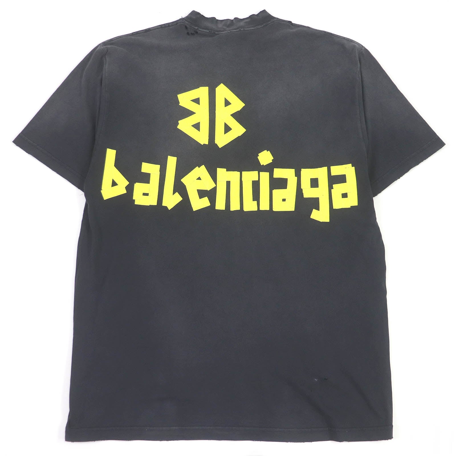 Balenciaga Distressed Tape Logo T-shirt XS