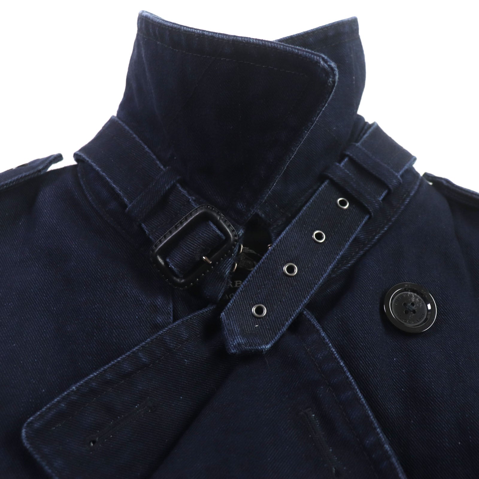 Burberry Denim Trench Coat Indigo M