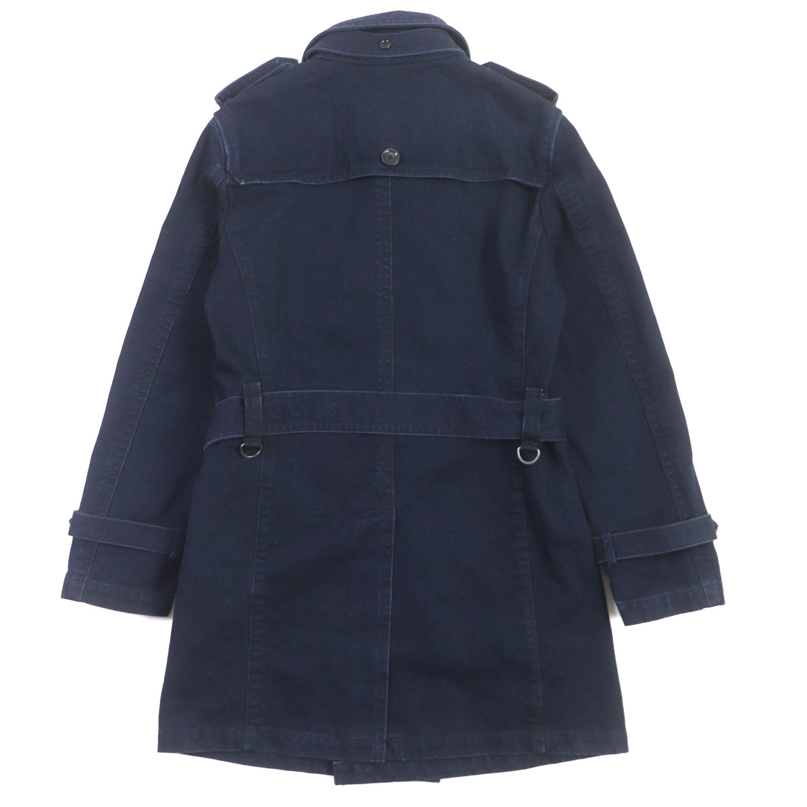 Burberry Denim Trench Coat Indigo M