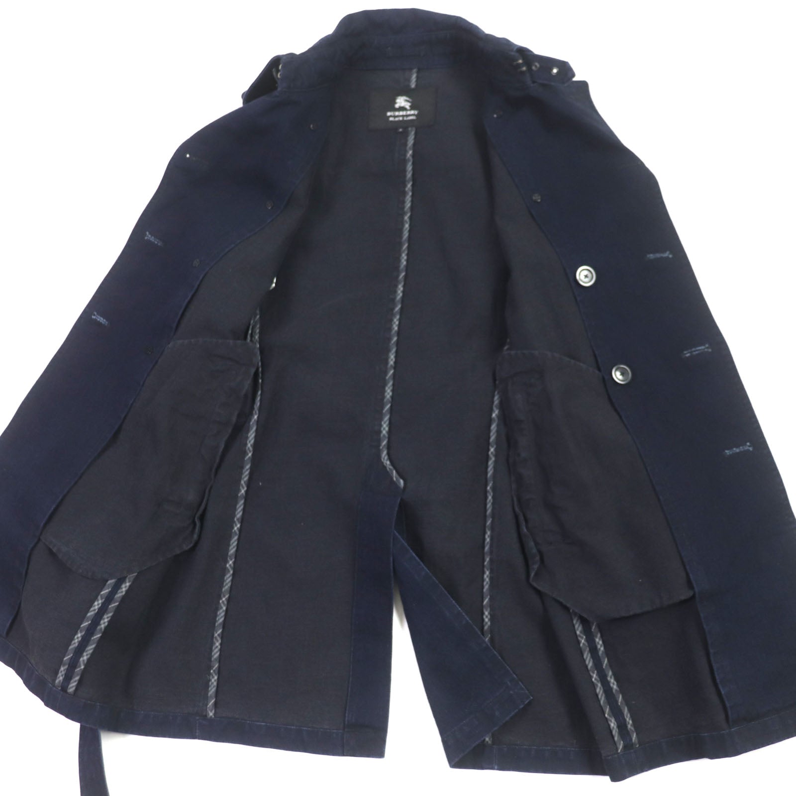 Burberry Denim Trench Coat Indigo M