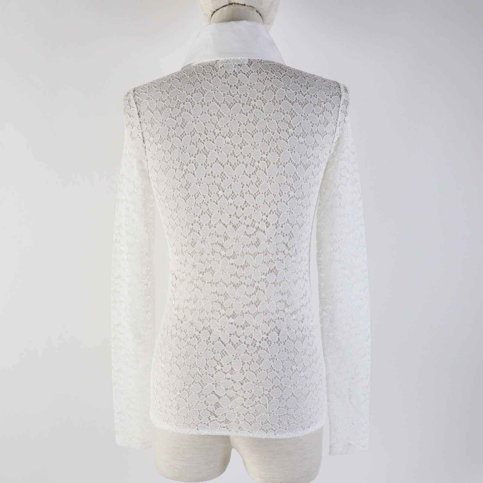 Chanel Lace Long-Sleeve Blouse P62776