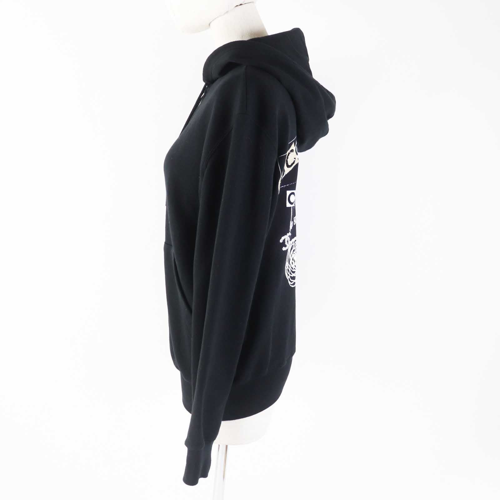 Chanel Cotton Zip-up Graffiti Logo Camellia Parker