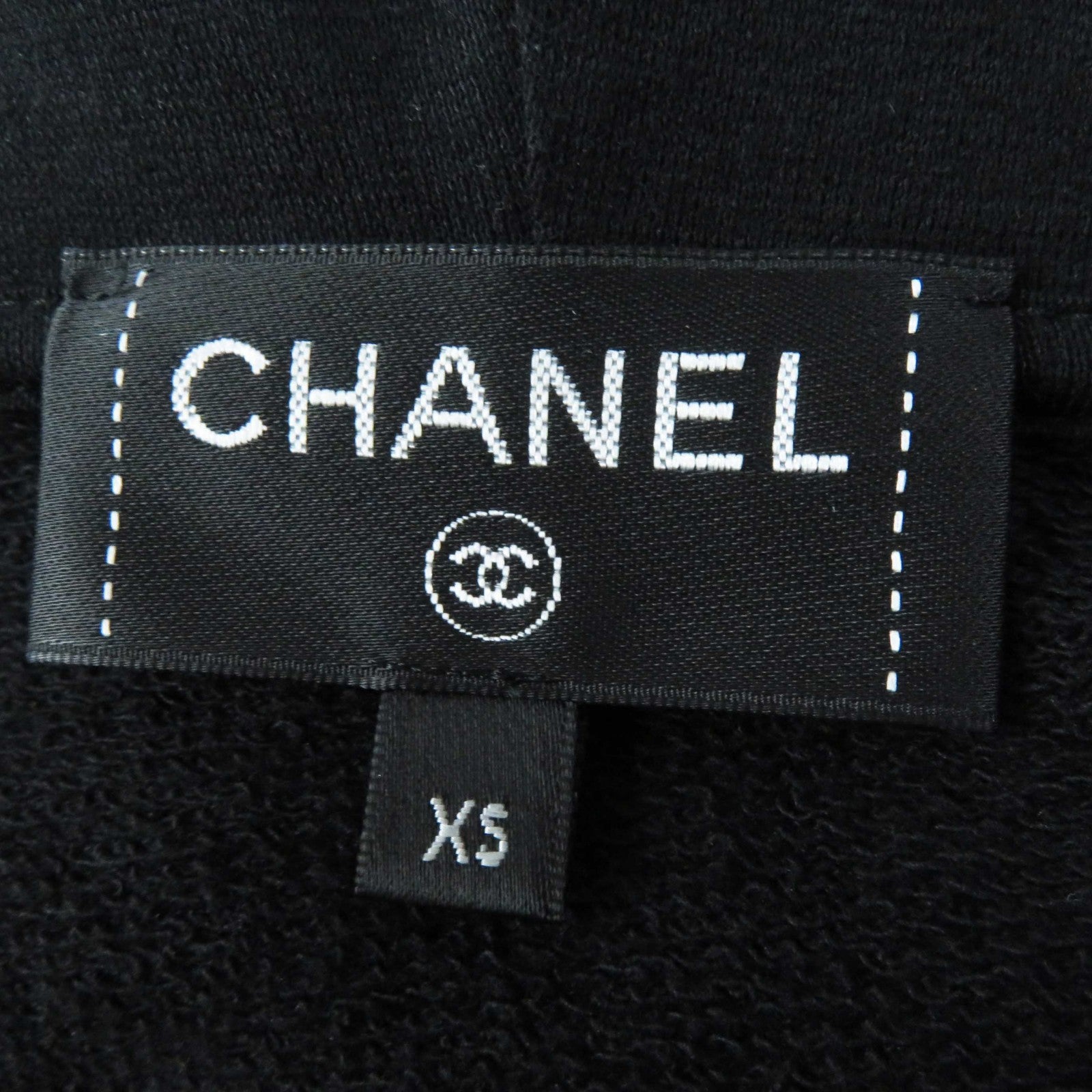 Chanel Cotton Zip-up Graffiti Logo Camellia Parker