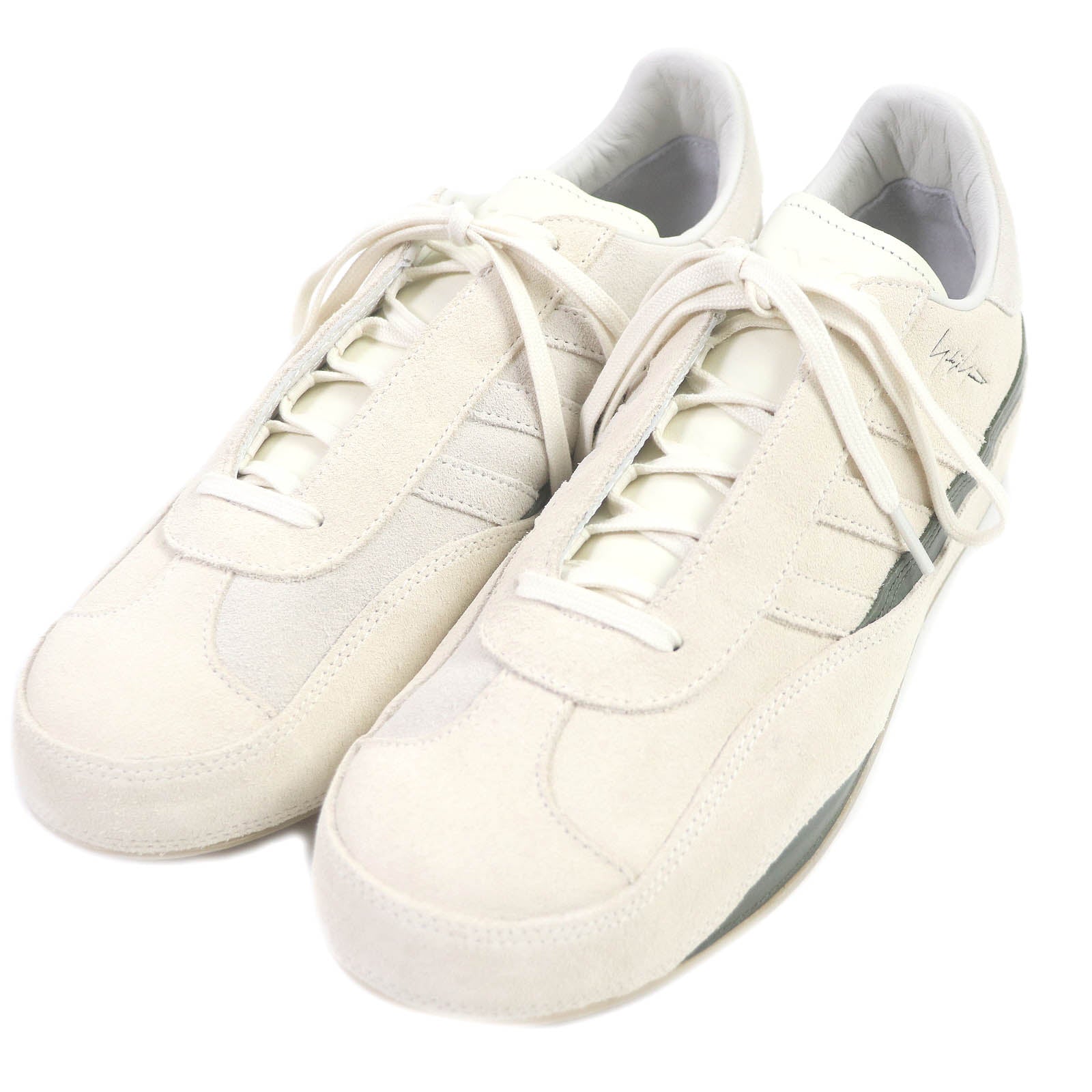 Y-3 GAZELLE Suede Leather Sneakers White Green