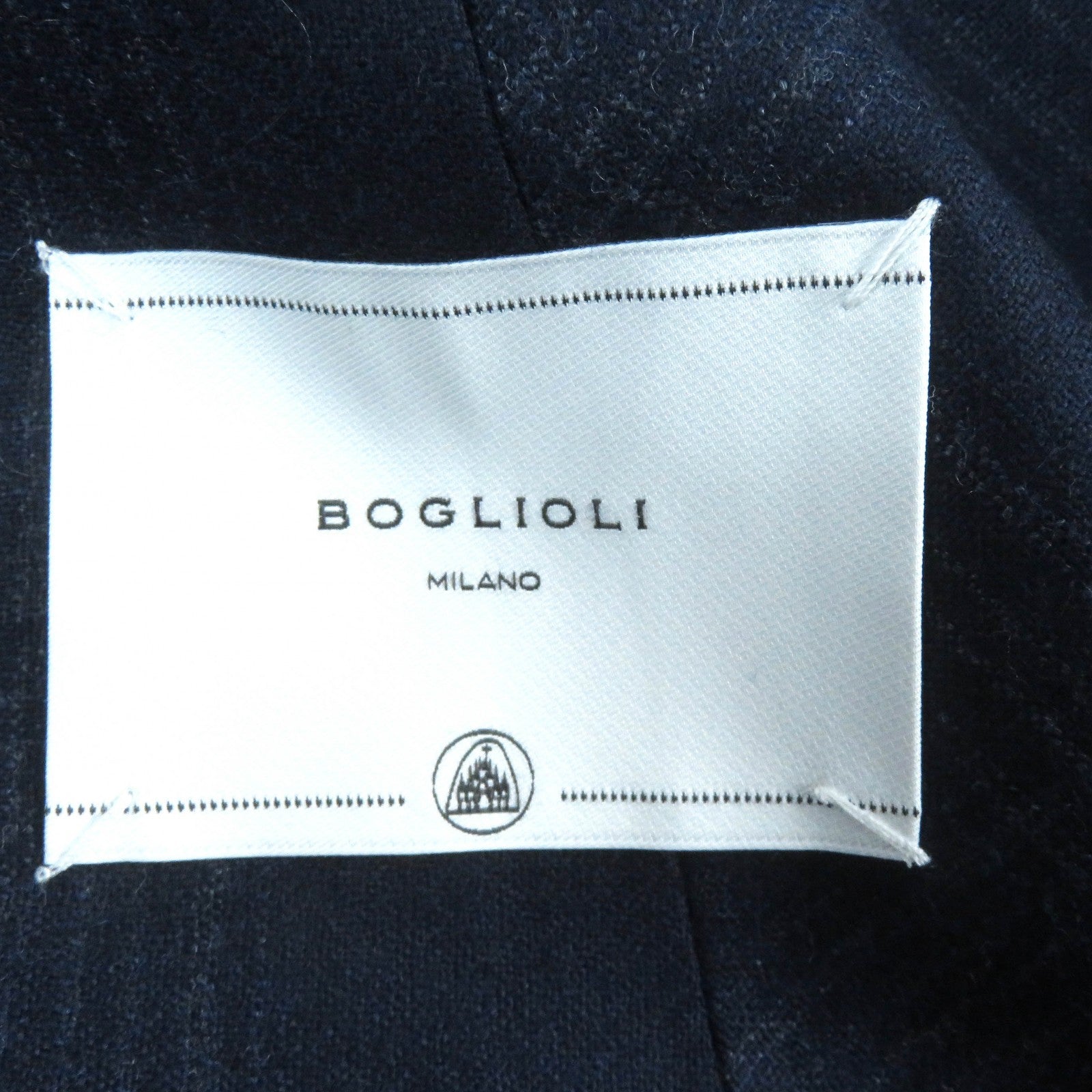 BOGLIOLI K.JACKET Wool Check Suit Navy 44