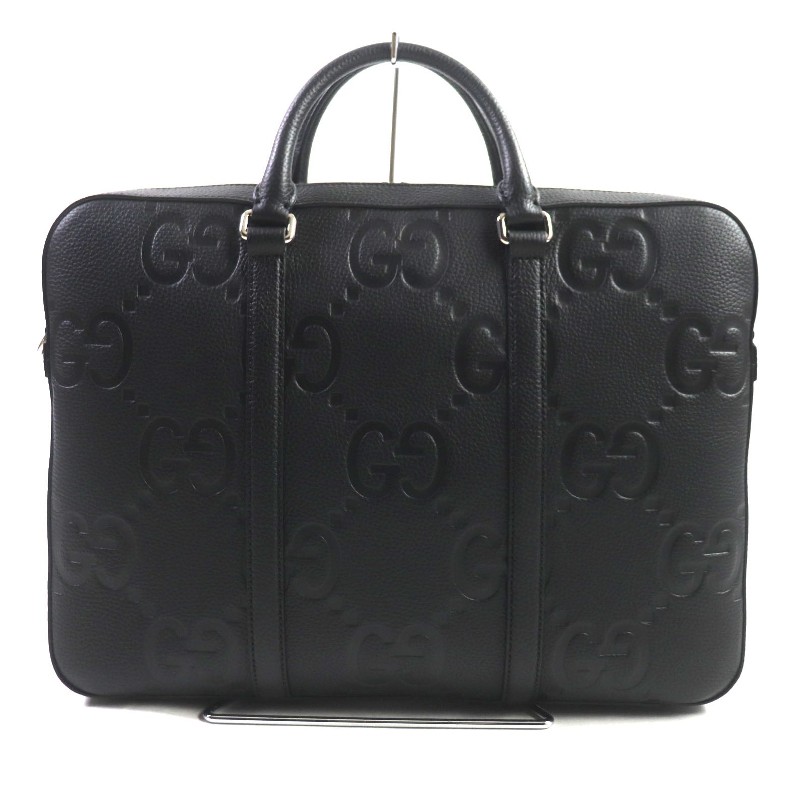 Gucci Jumbo GG 2WAY Briefcase Leather Black