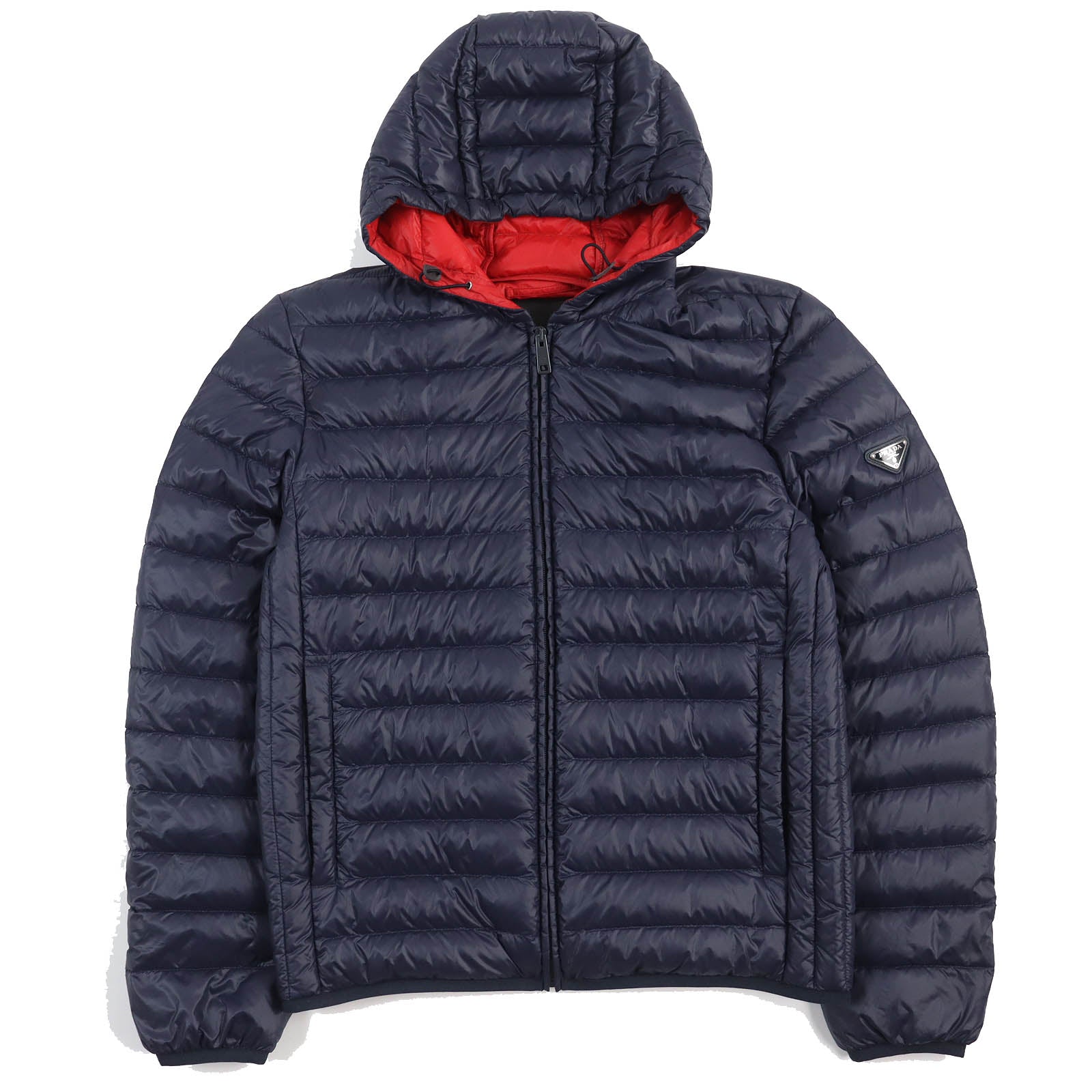 Prada Nylon Down Jacket with Triangle Logo