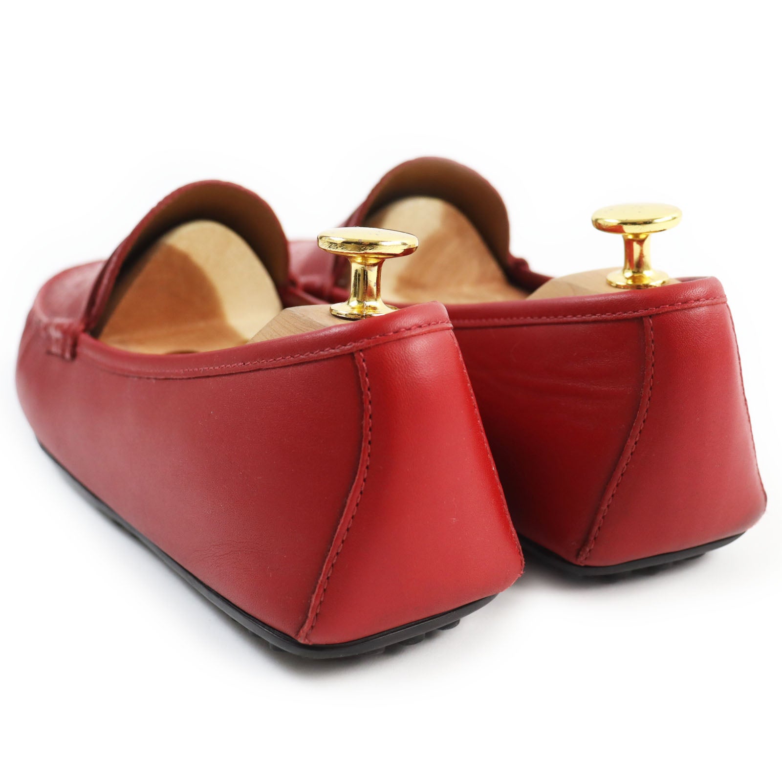 Gucci Guccissima GG Loafers Leather Shoes Red