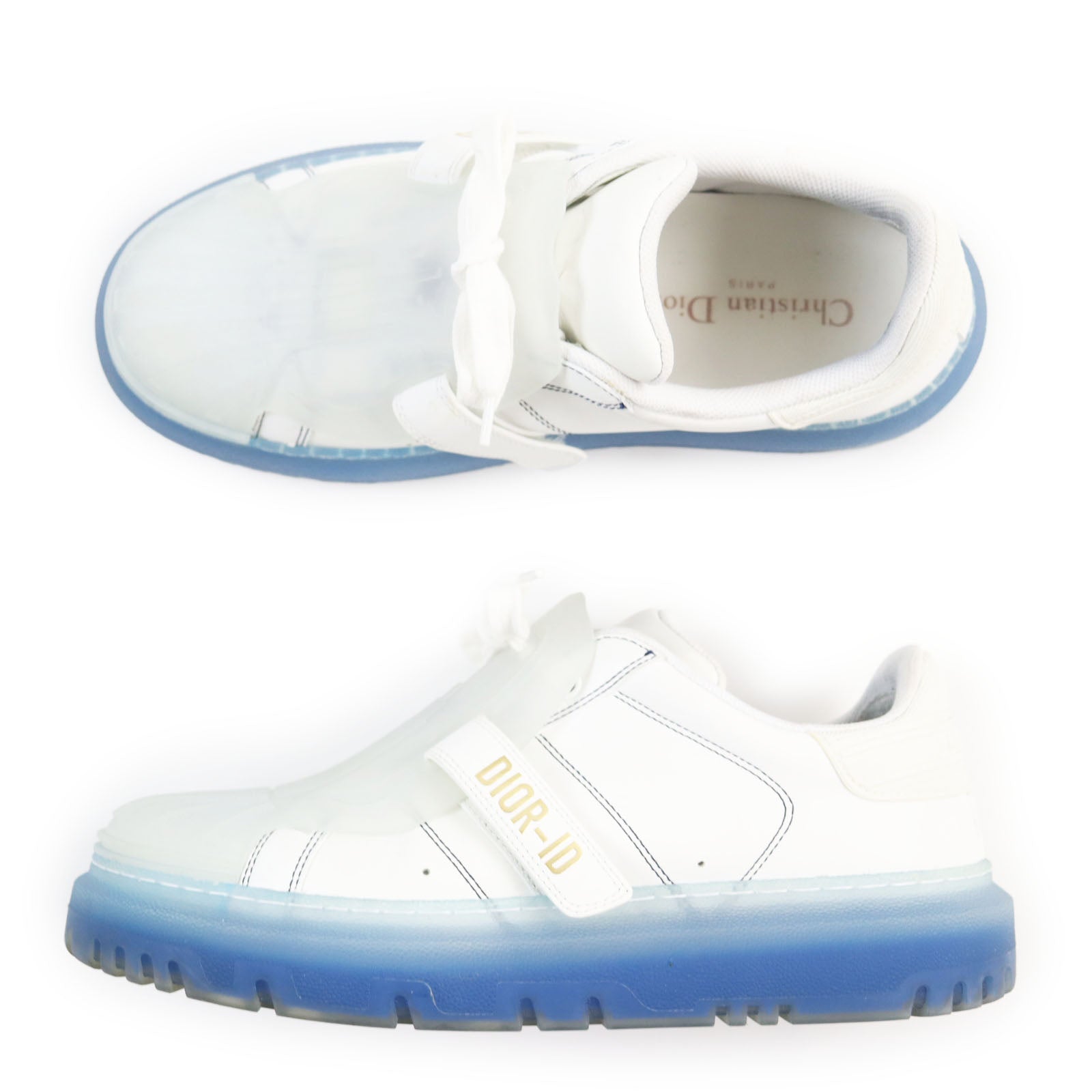 Dior-ID Leather Rubber Low Cut Sneakers 39.5