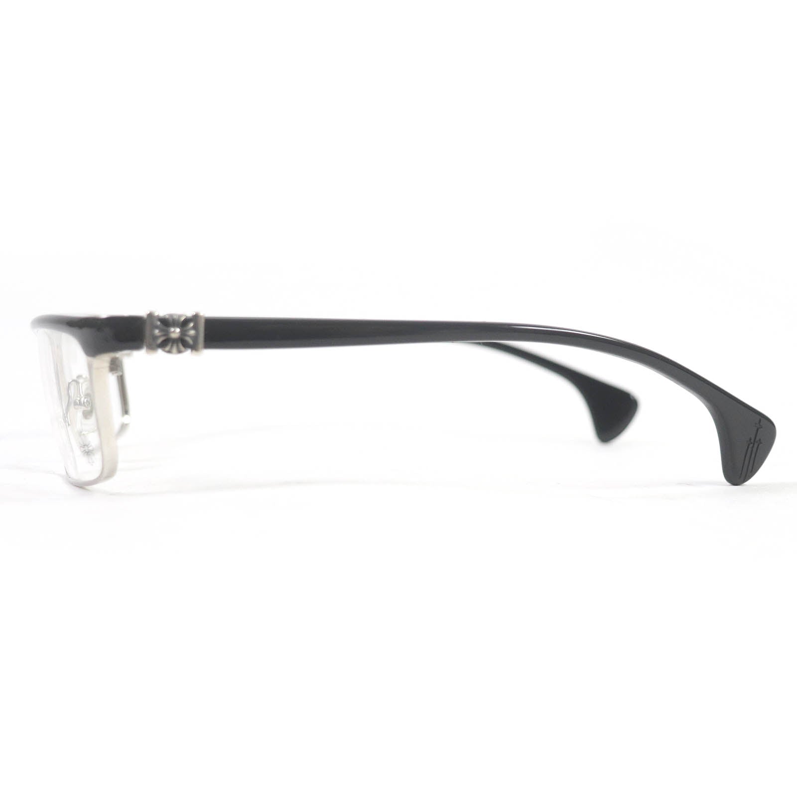 CHROME HEARTS FERRANAL Square Glasses Silver Black