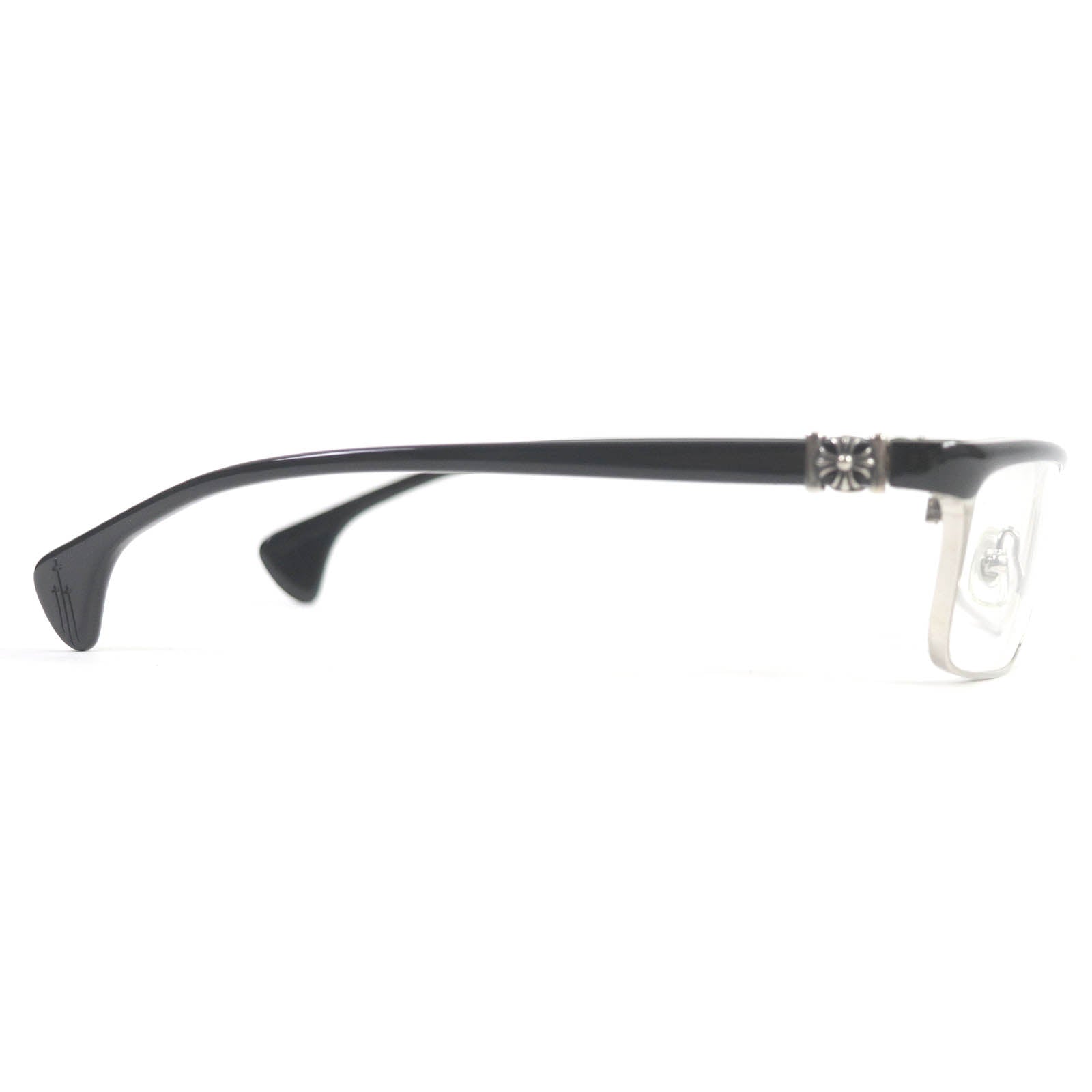 CHROME HEARTS FERRANAL Square Glasses Silver Black