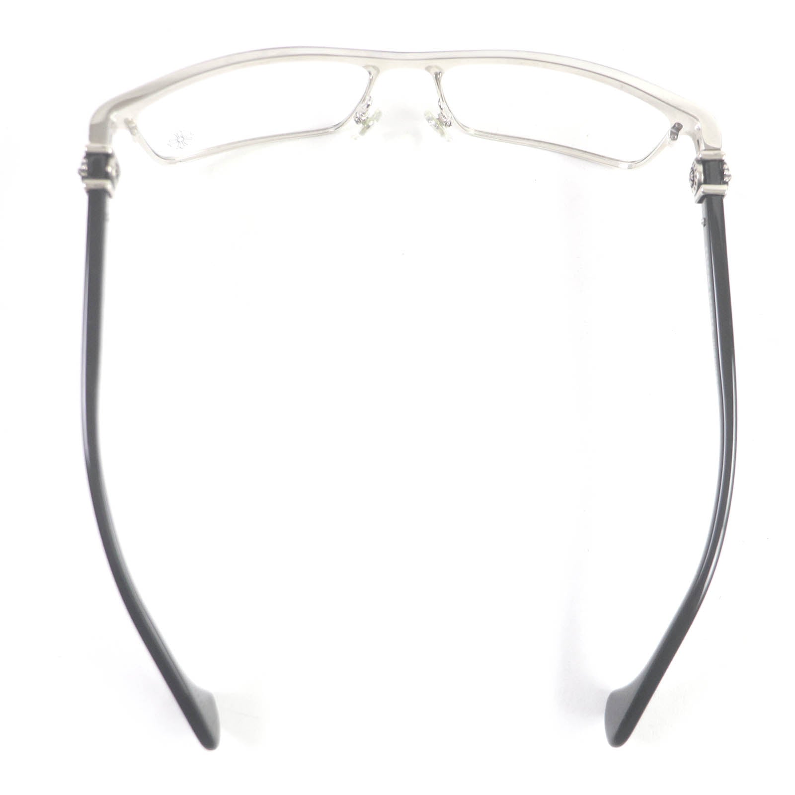 CHROME HEARTS FERRANAL Square Glasses Silver Black