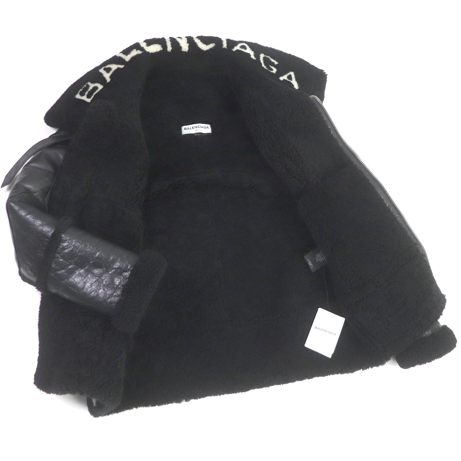 Balenciaga Shearling Jacket Sheep Leather Black