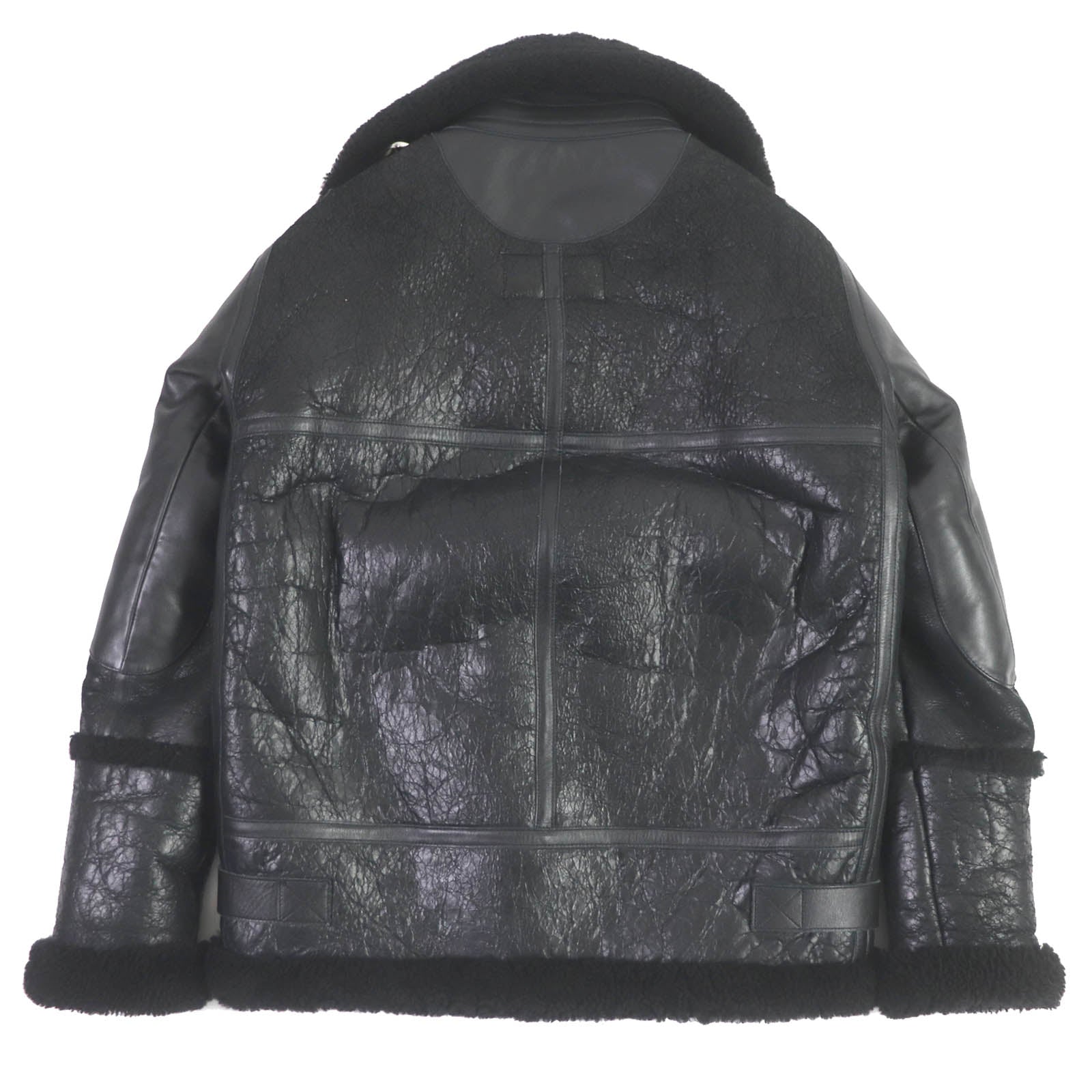 Balenciaga Shearling Jacket Sheep Leather Black