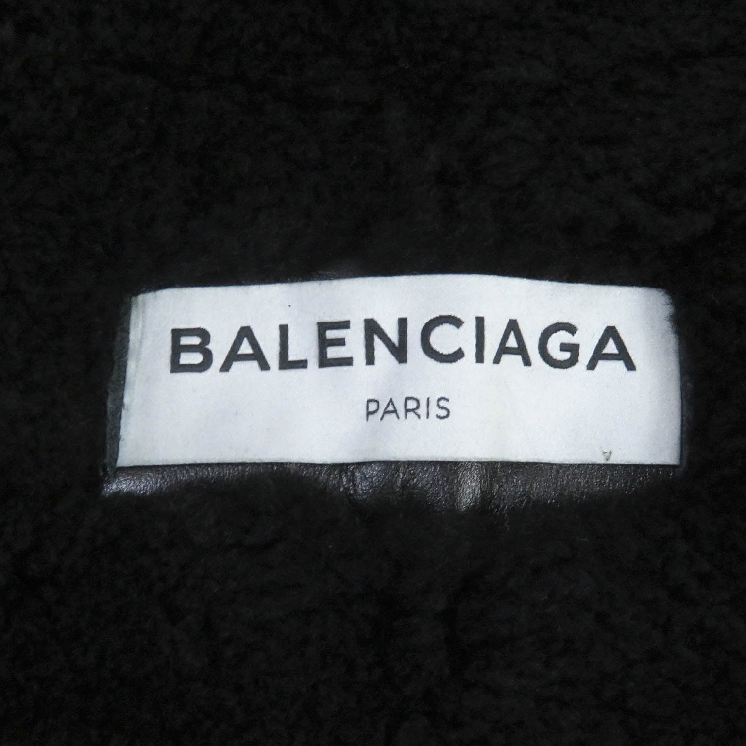 Balenciaga Shearling Jacket Sheep Leather Black