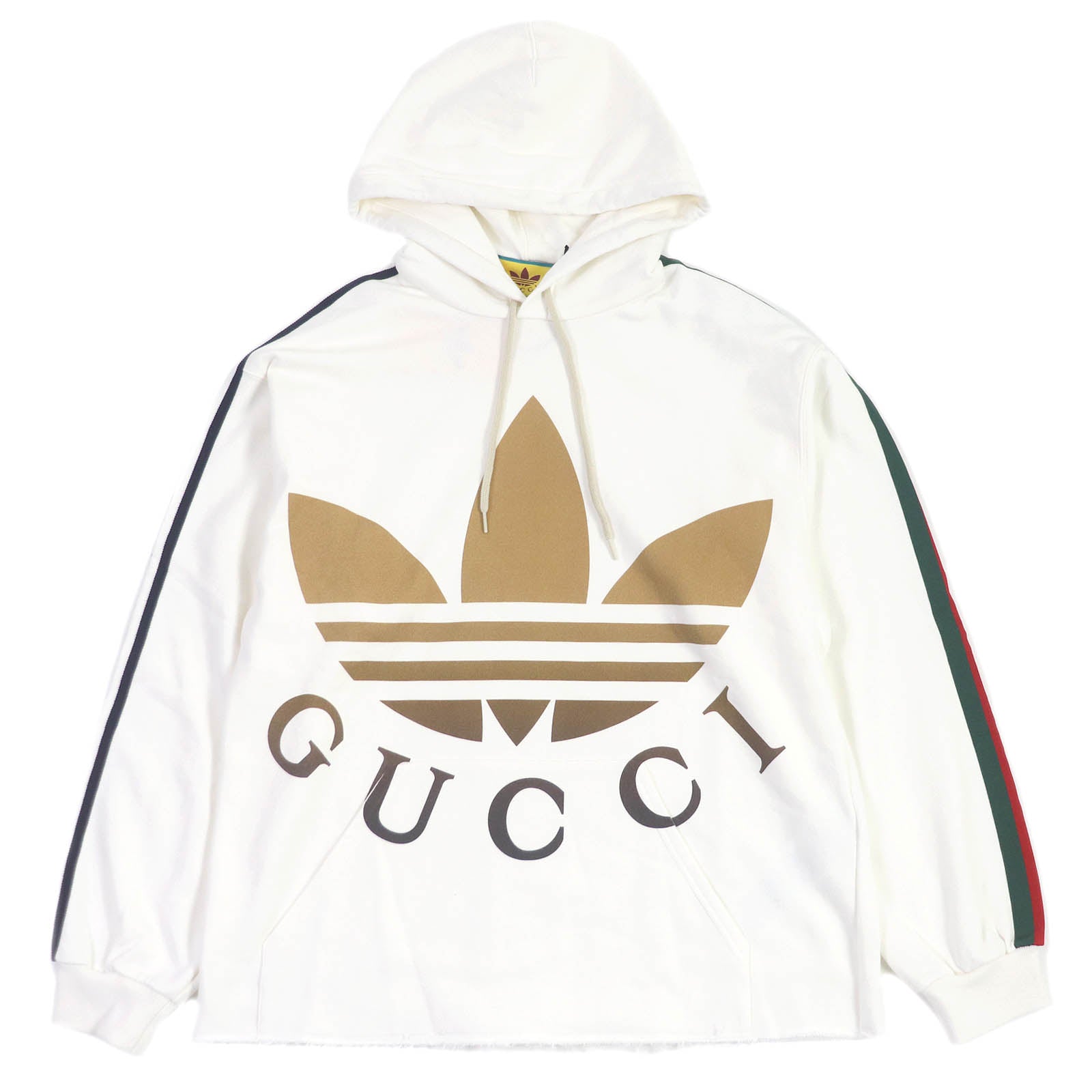 GUCCI adidas Trefoil Logo Hoodie White XS