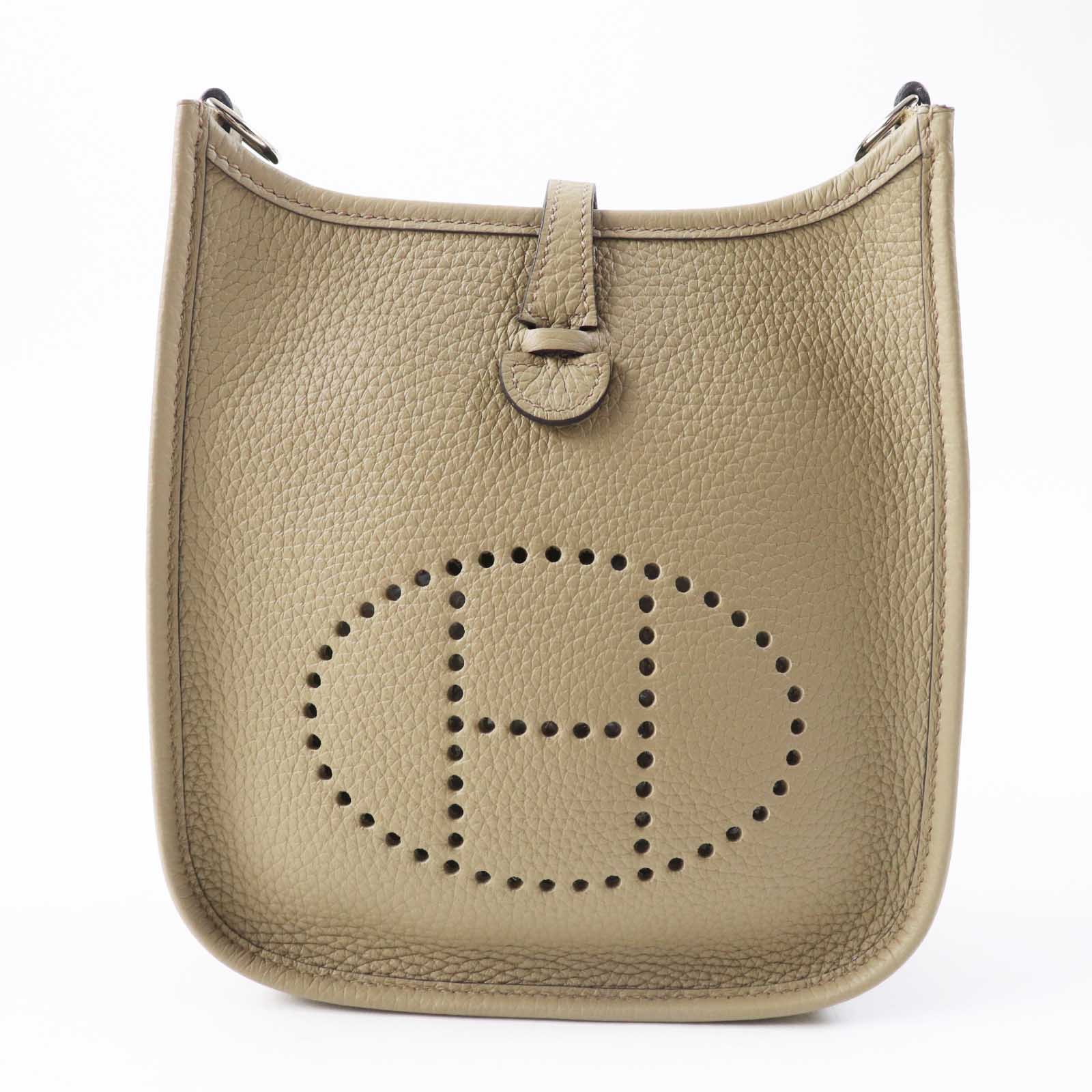 Hermes Evelyn TPM Beige Clemence Shoulder Bag