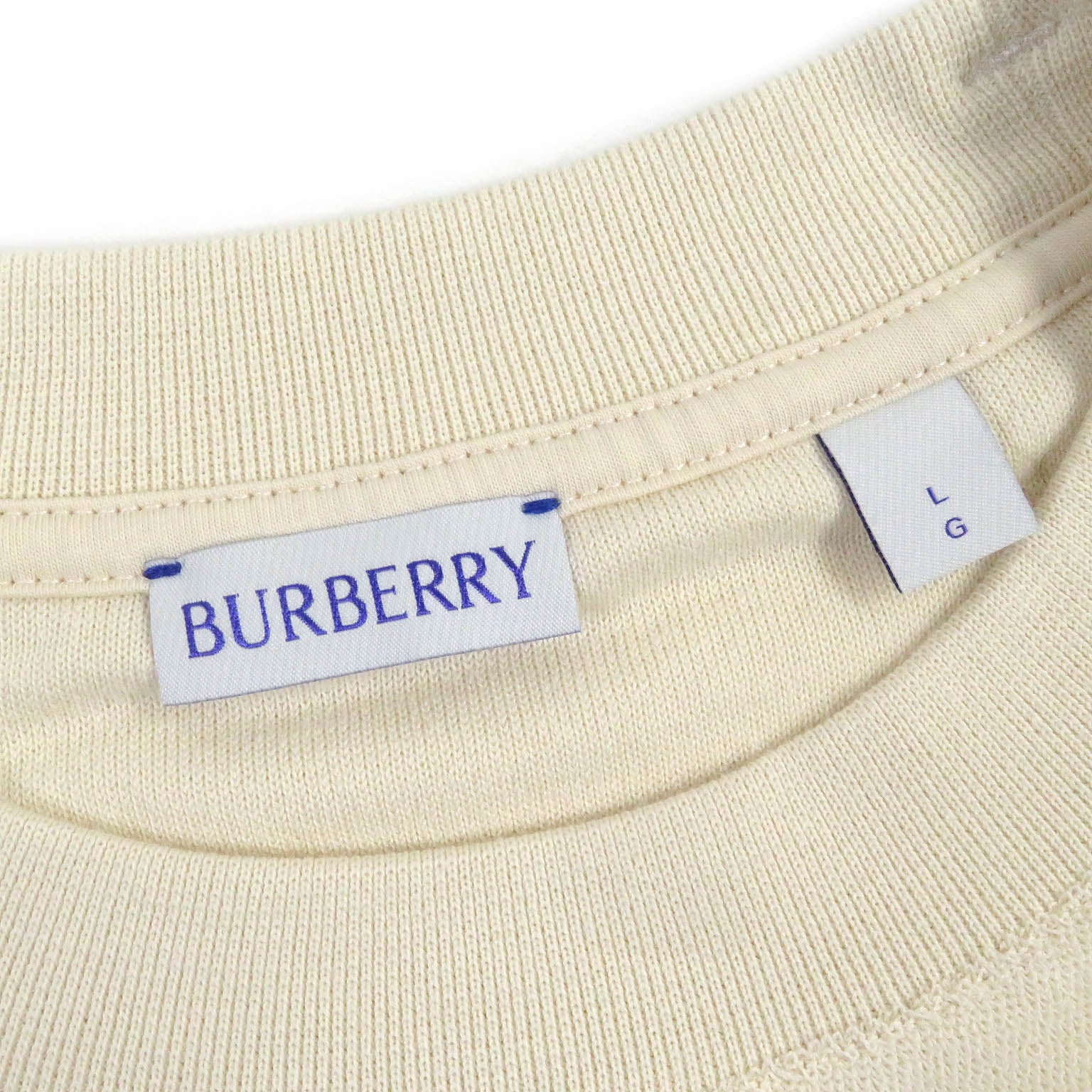 Burberry Cotton Horse Print T-Shirt Ivory L