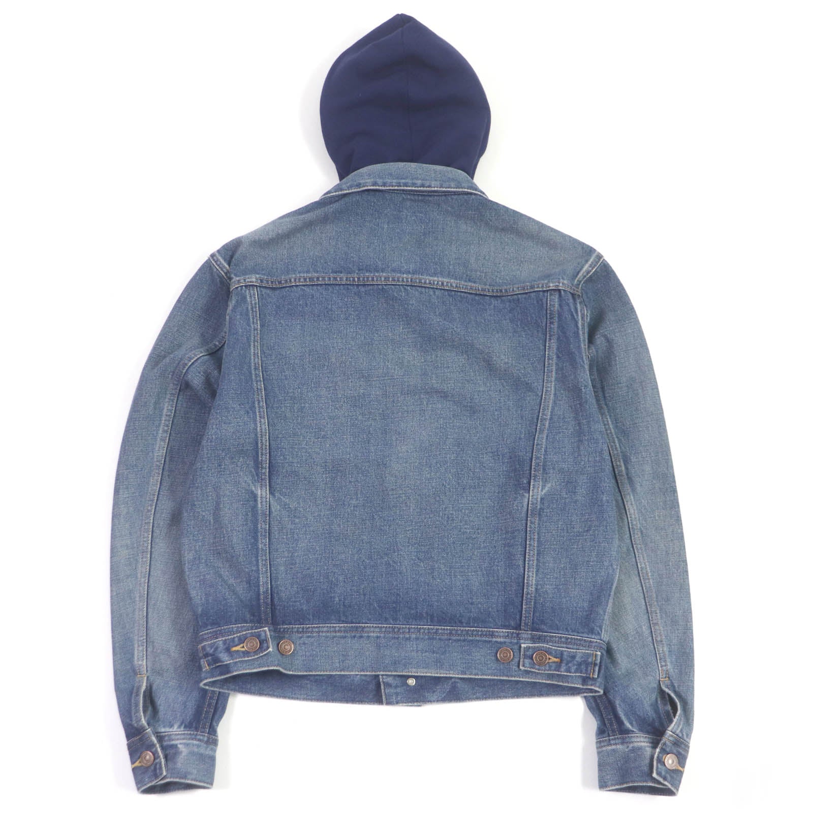 Celine Logo Hooded Denim Trucker Jacket