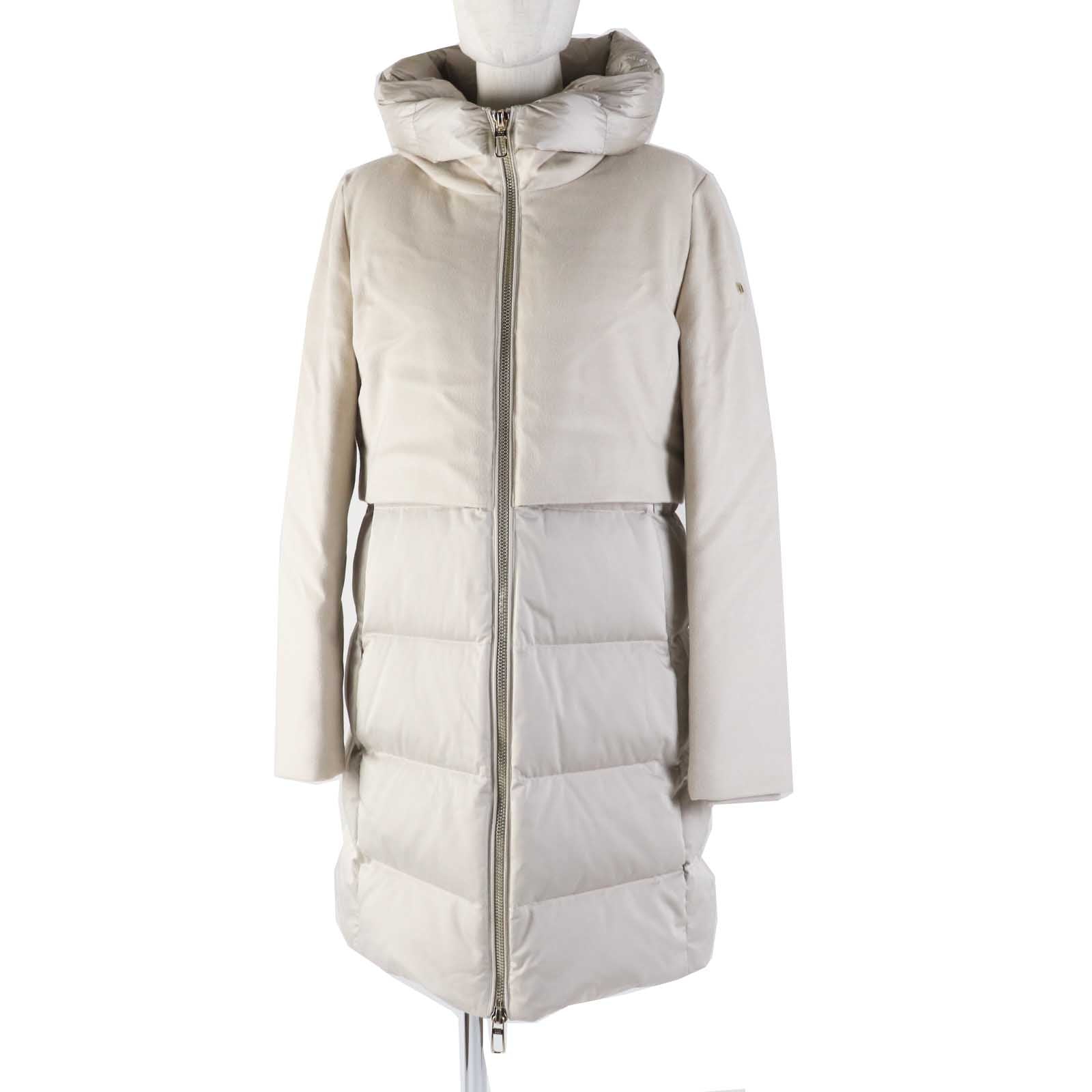 DUNO BALLON X Baron Wool Rayon Down Coat Ivory