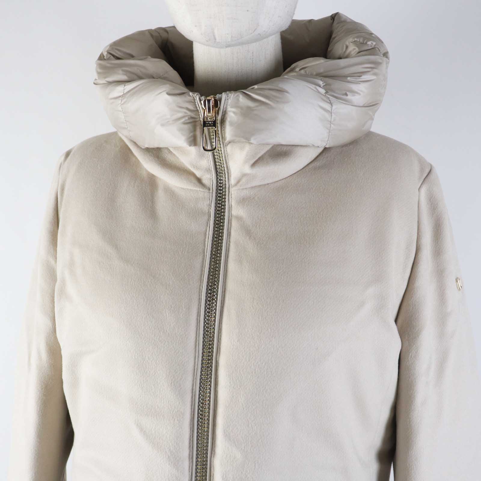 DUNO BALLON X Baron Wool Rayon Down Coat Ivory