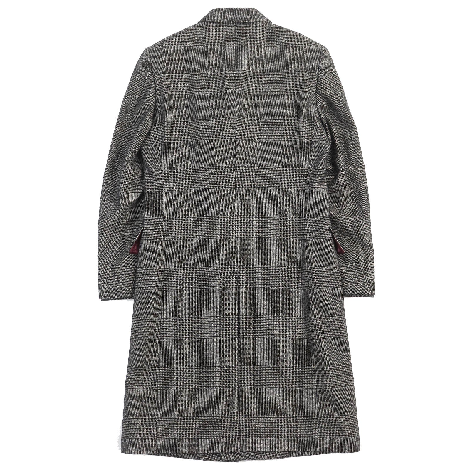 Paul Smith Glen Check Long Double Coat Gray M