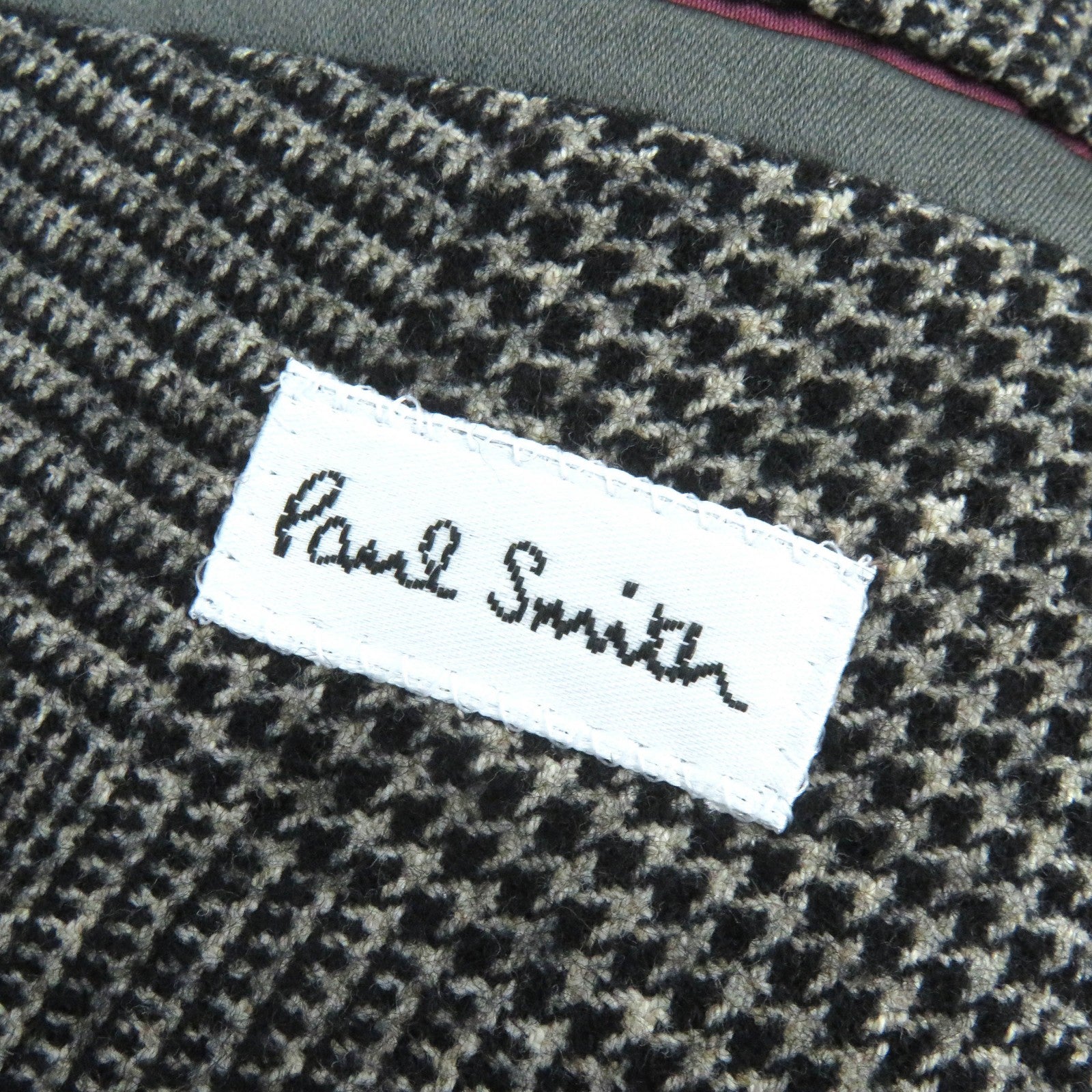 Paul Smith Glen Check Long Double Coat Gray M