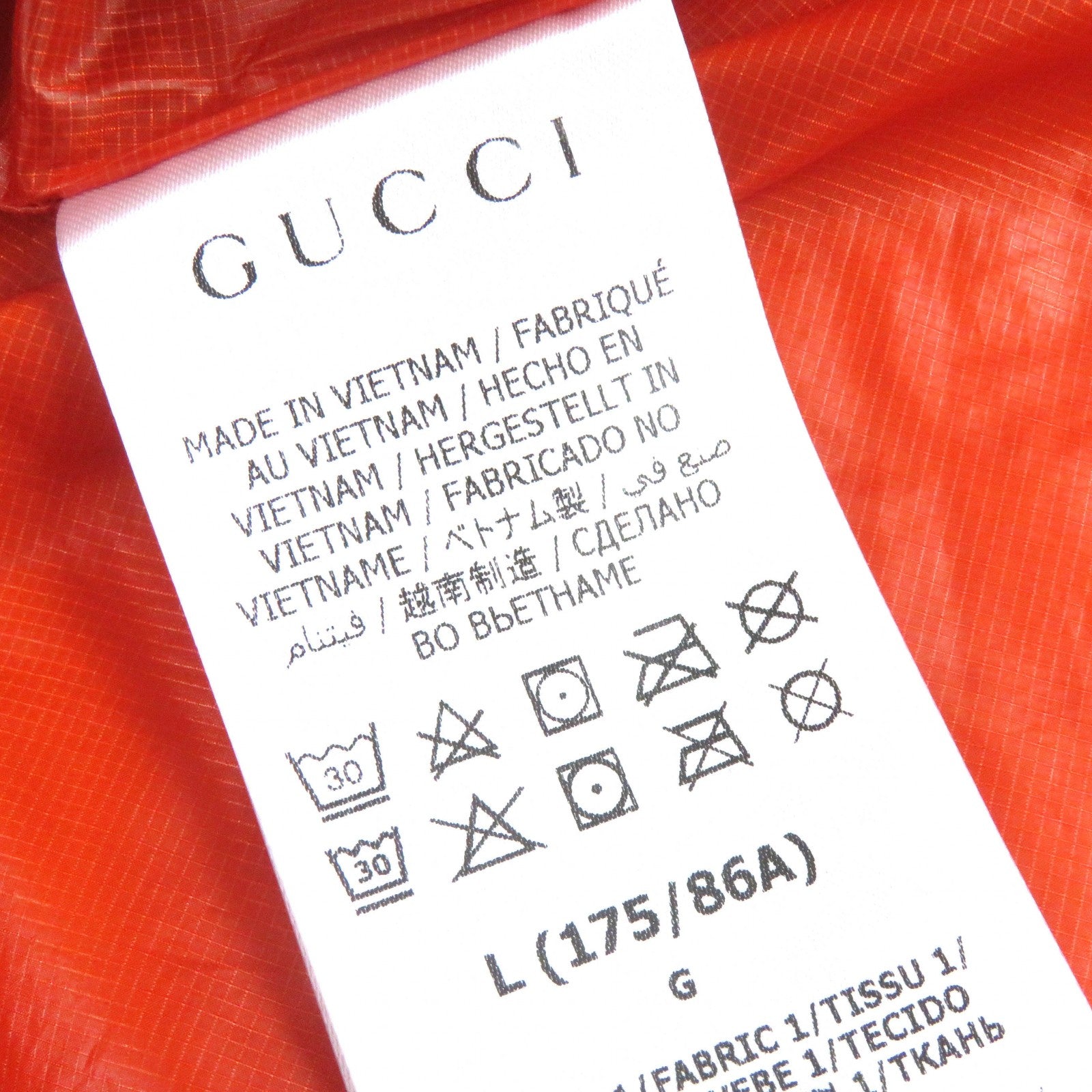 Gucci The North Face Logo Padded Cargo Pants Orange L