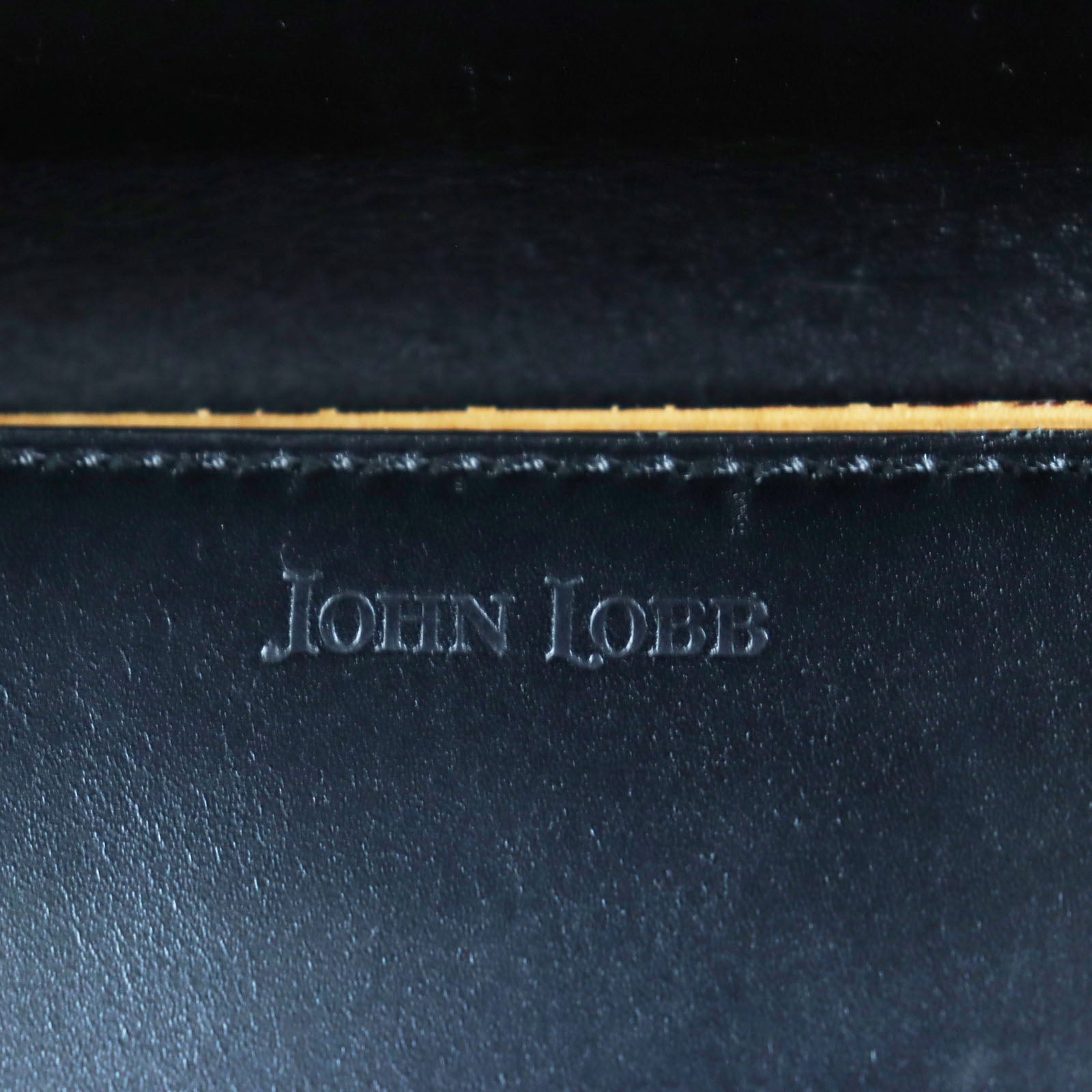 John Lobb Leather Business Bag Briefcase Black