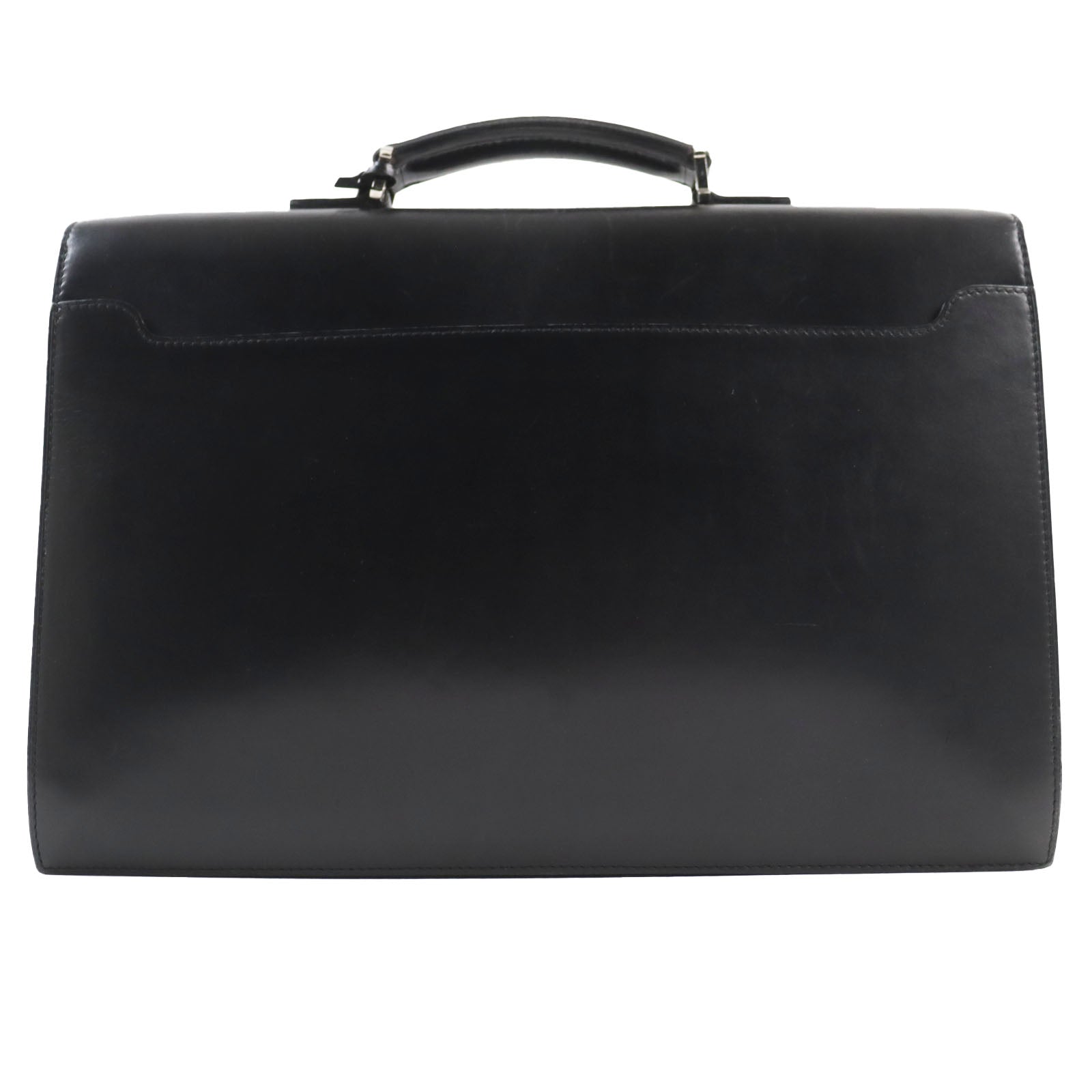 John Lobb Leather Business Bag Briefcase Black