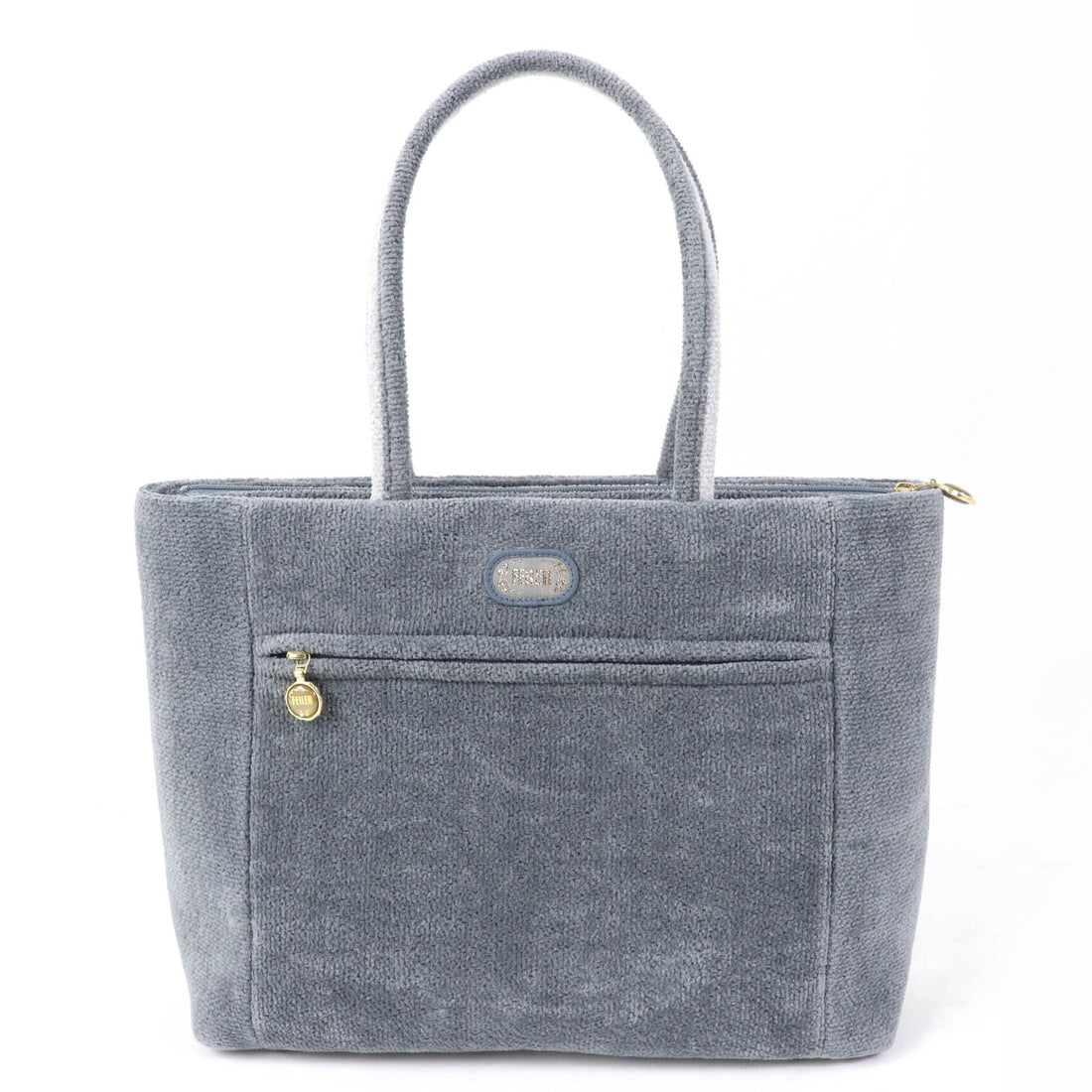 FEILER Flower Pattern Cotton Handbag Gray