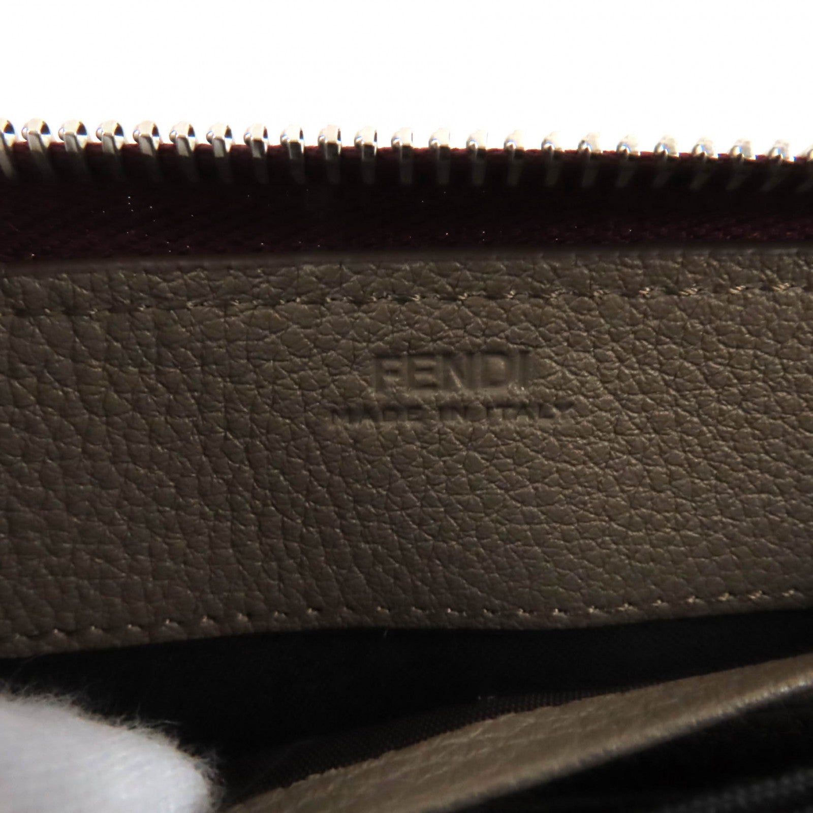 Fendi Baguette Zip Around Leather Wallet