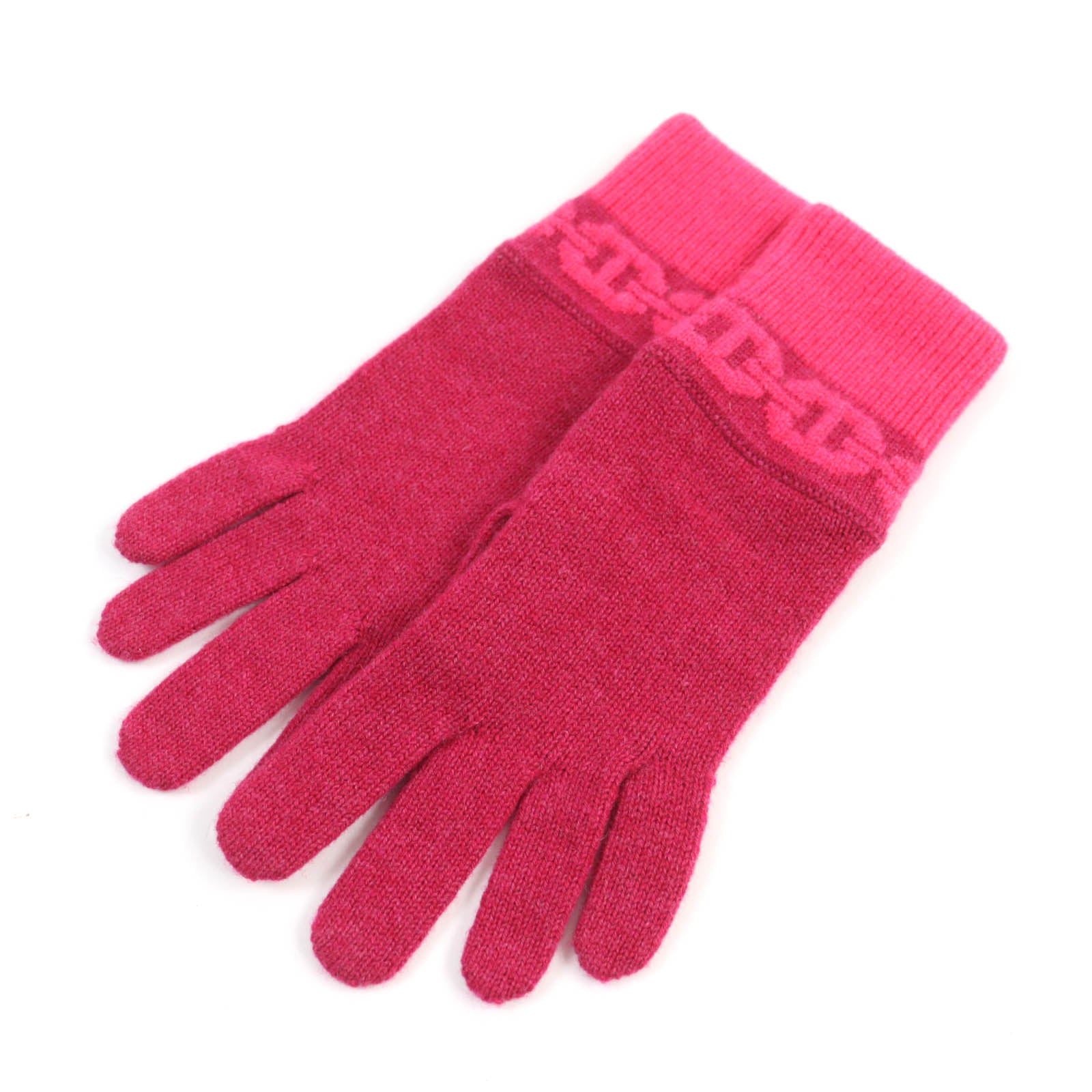 Hermes Cashmere Knit Gloves Pink S