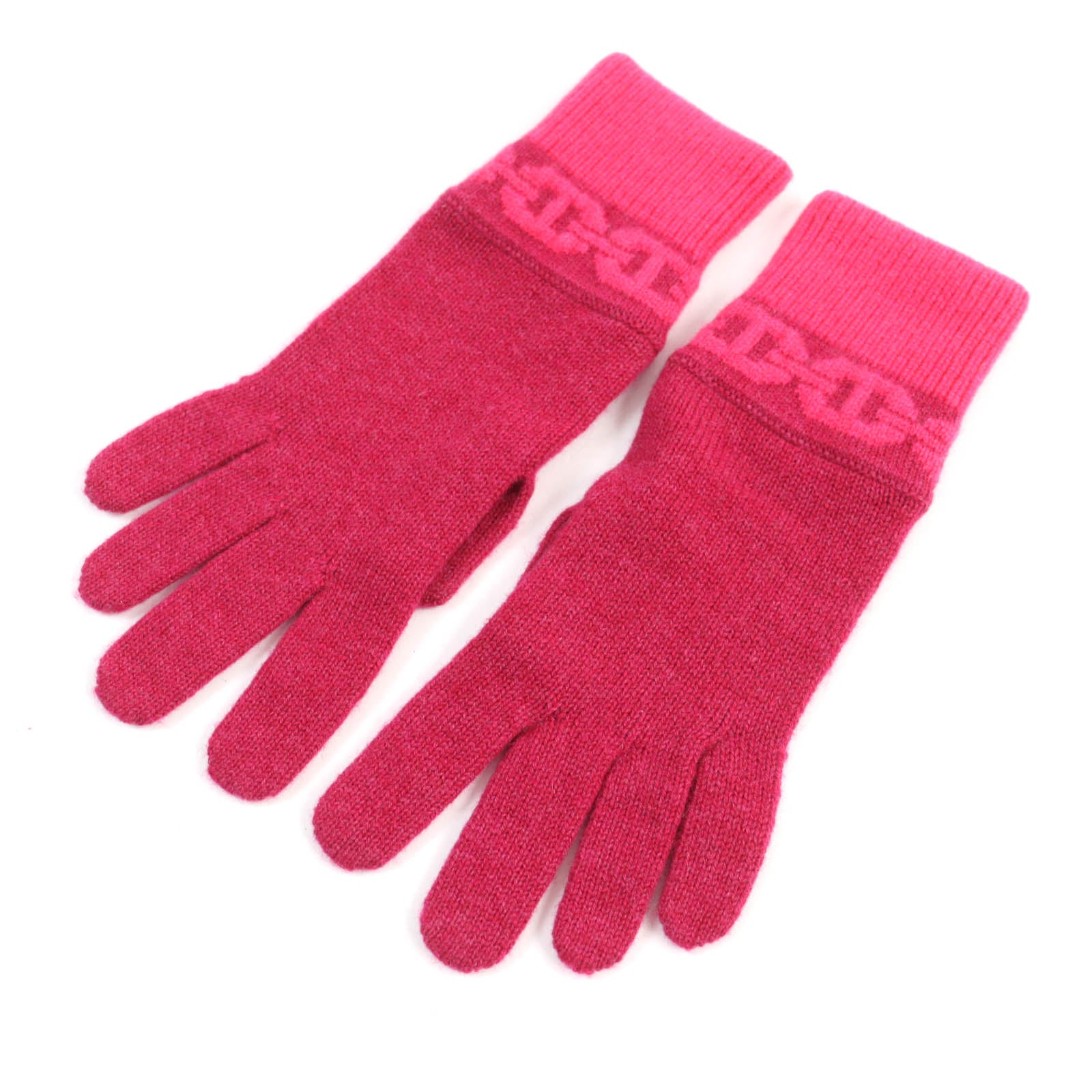 Hermes Cashmere Knit Gloves Pink S