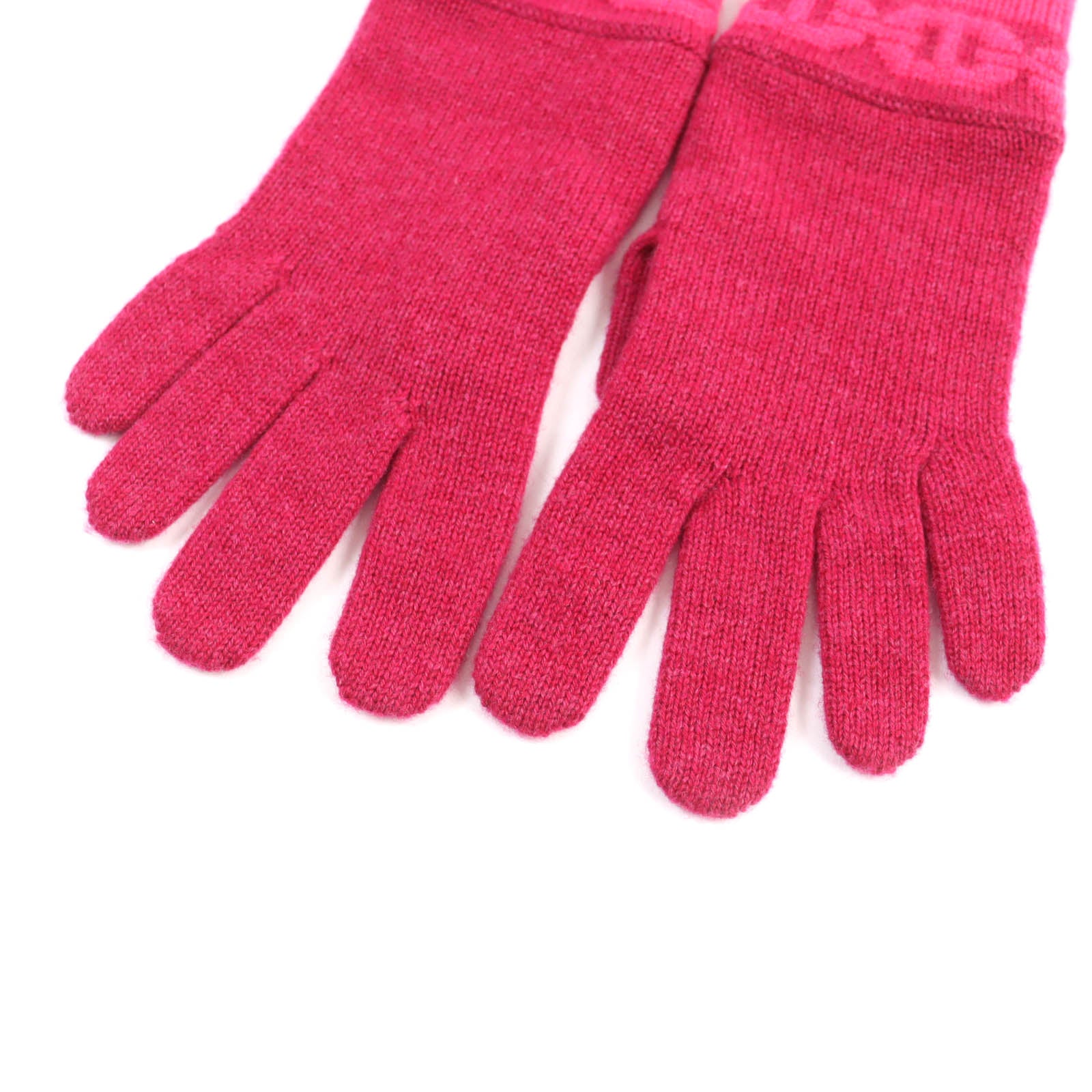 Hermes Cashmere Knit Gloves Pink S