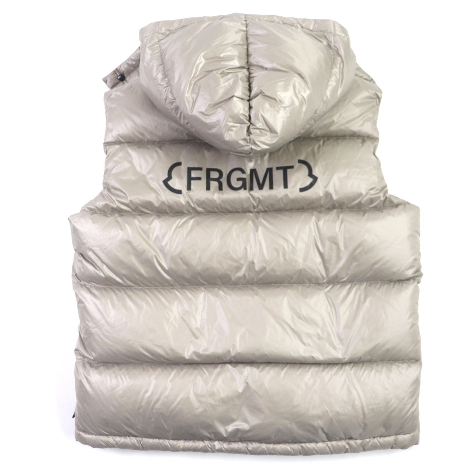 Moncler Nylon Hooded Down Vest with Logo