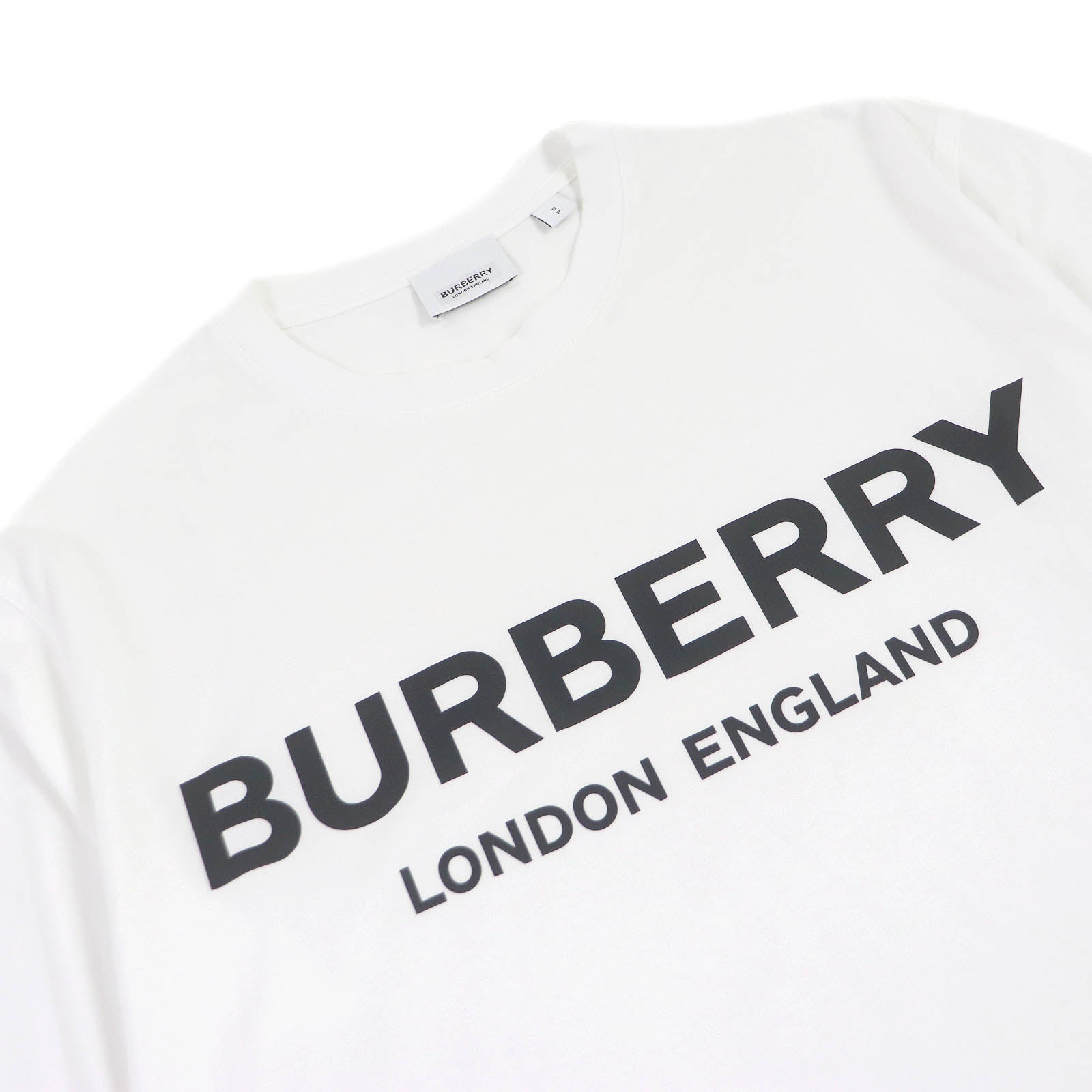 Burberry Logo Print Cotton T-Shirt White S