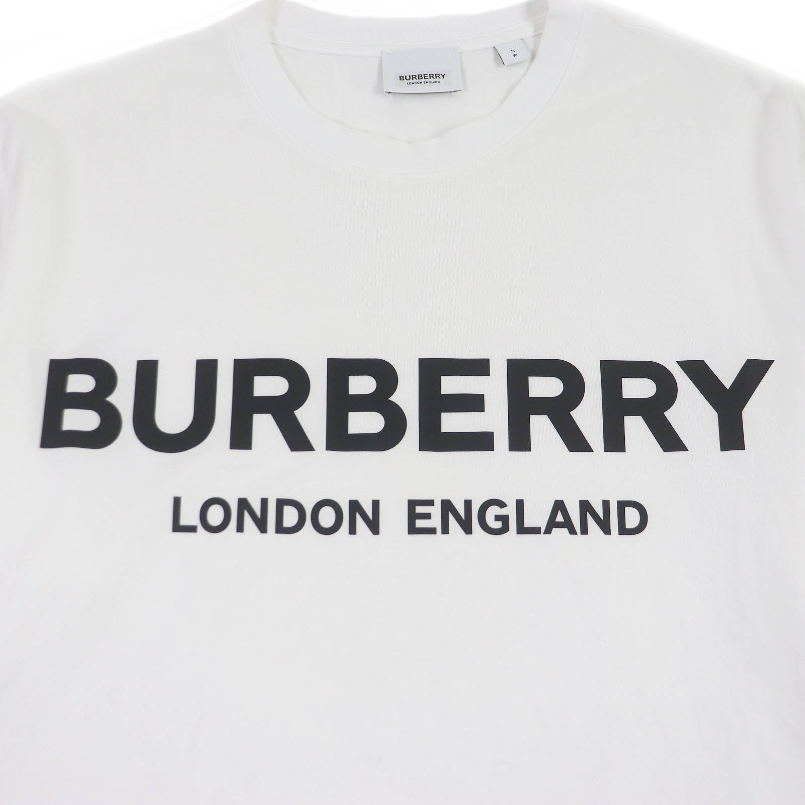 Burberry Logo Print Cotton T-Shirt White S