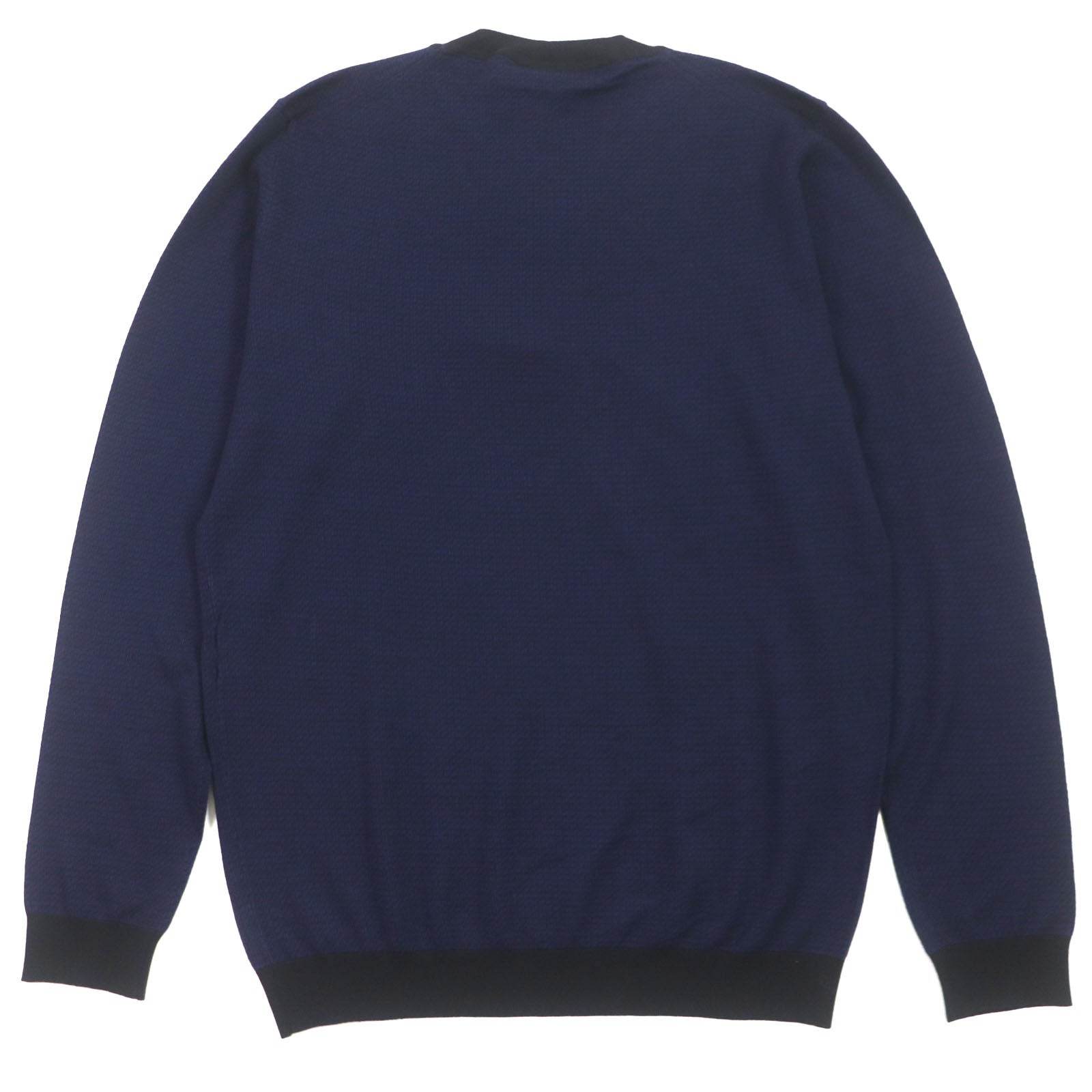 Fendi Wool FF Logo Crew Neck Knit Navy