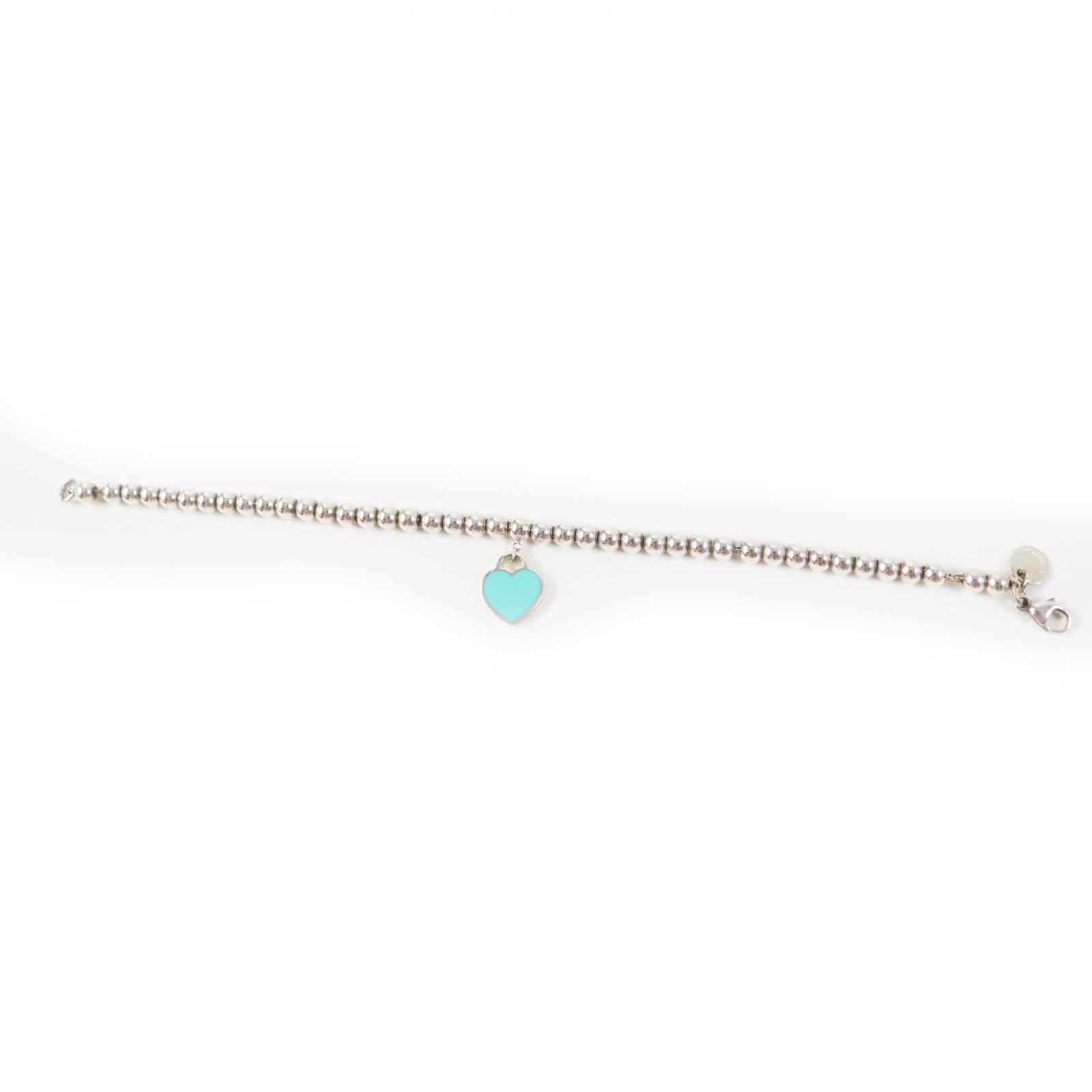 Tiffany & Co Mini Heart Tag Bracelet SV925 Diamond