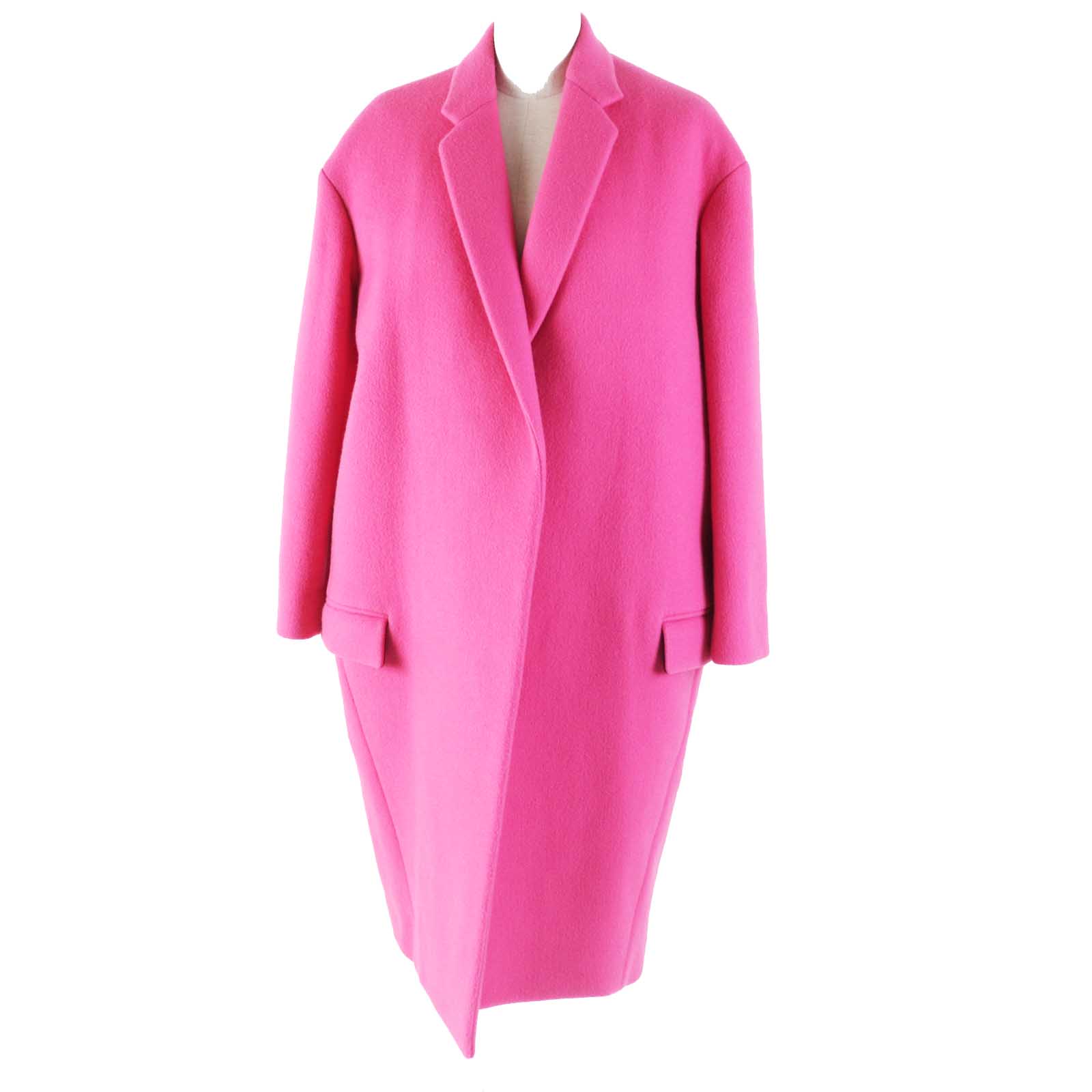 Celine Egg Crombie Coat Cashmere Pink 34 Women