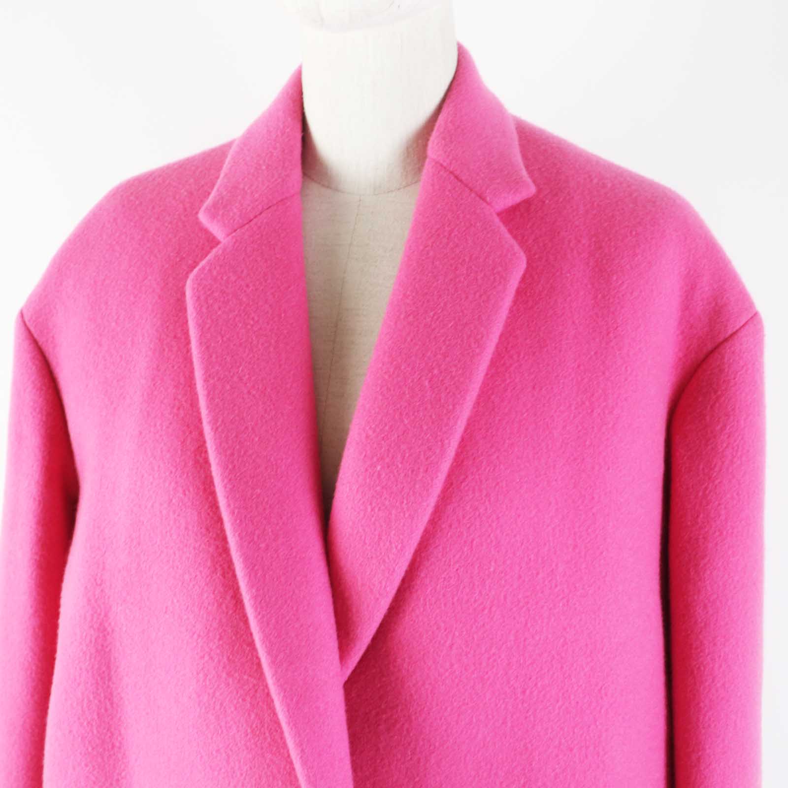 Celine Egg Crombie Coat Cashmere Pink 34 Women