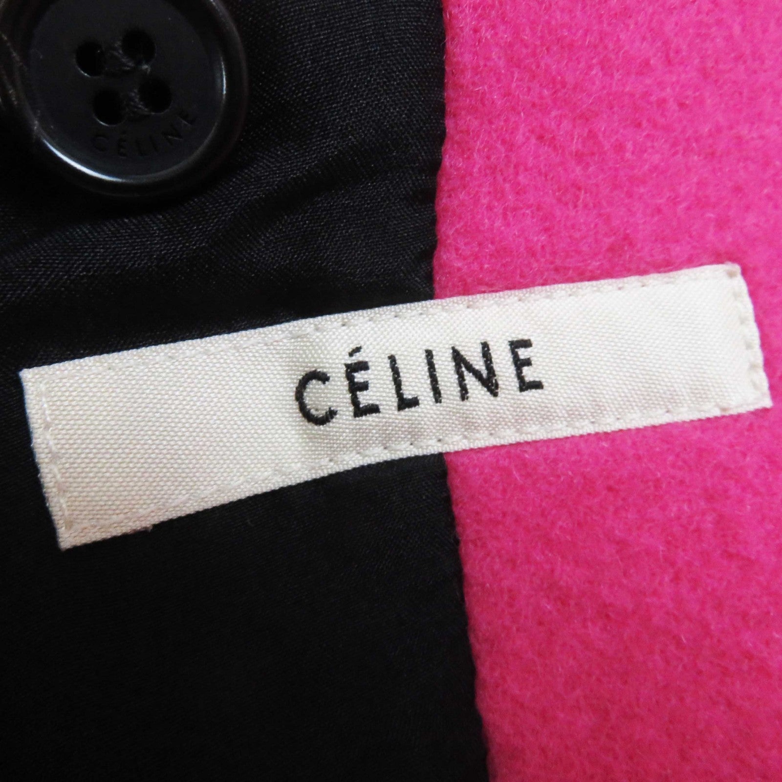 Celine Egg Crombie Coat Cashmere Pink 34 Women