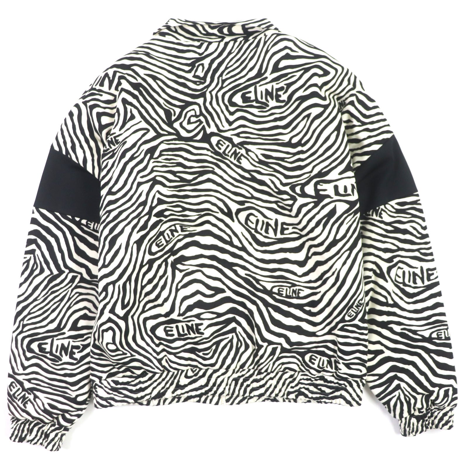 Celine Zebra Pattern Logo Embroidered Track Jacket