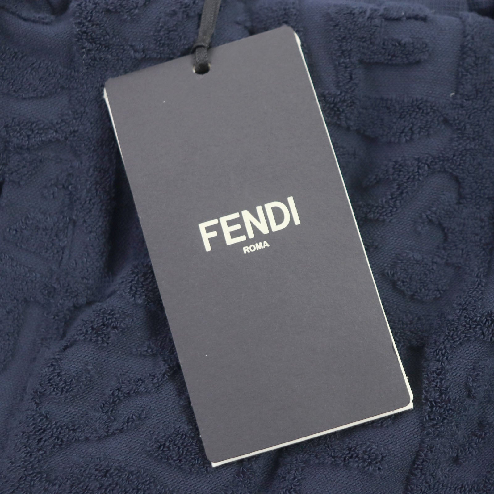 Fendi FF Logo Print Shorts Navy 46