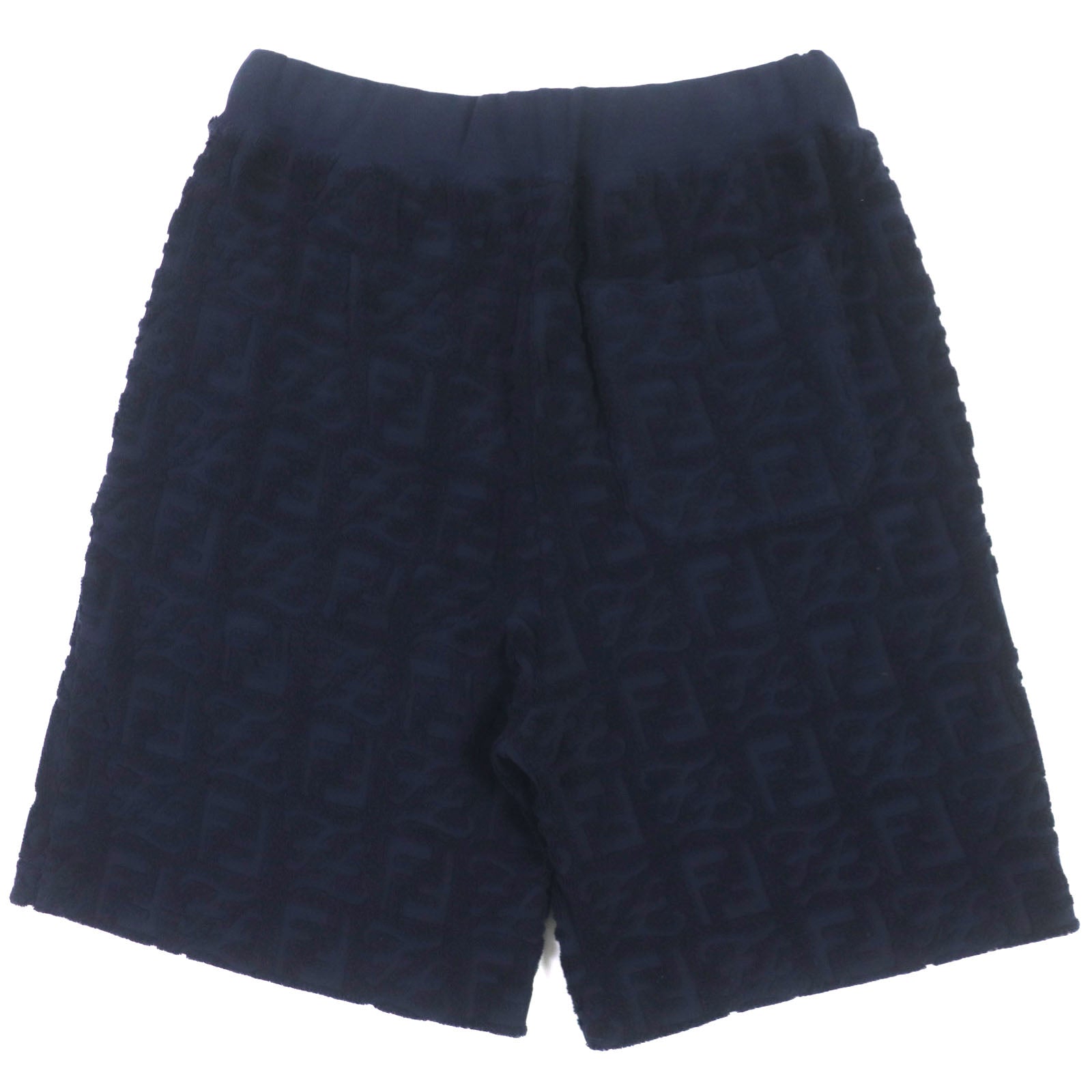 Fendi FF Logo Print Shorts Navy 46