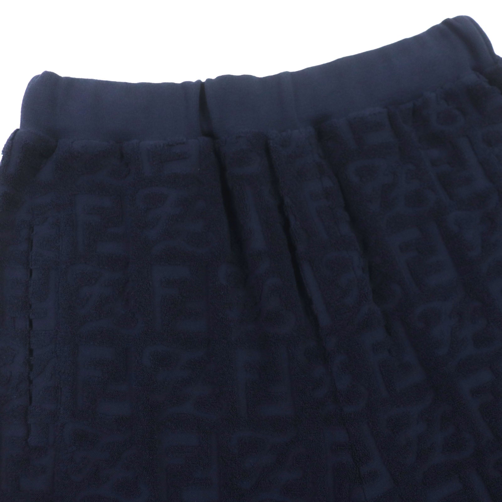 Fendi FF Logo Print Shorts Navy 46